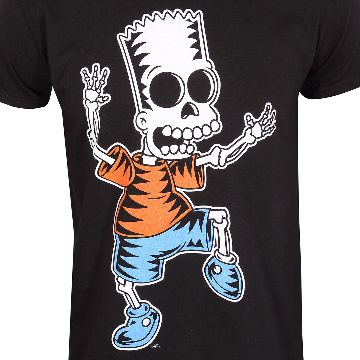 Camiseta De Manga Corta The Simpsons Skeleton Bart