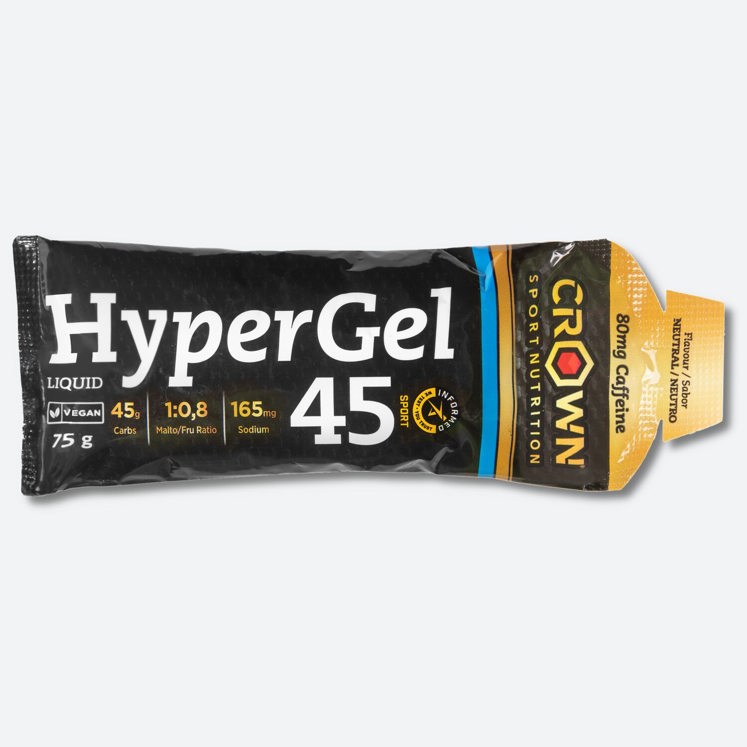 Gel Energético De 45g Línea Hyper Crown Sport Nutrition Neutro Sin Cafeína -  - 