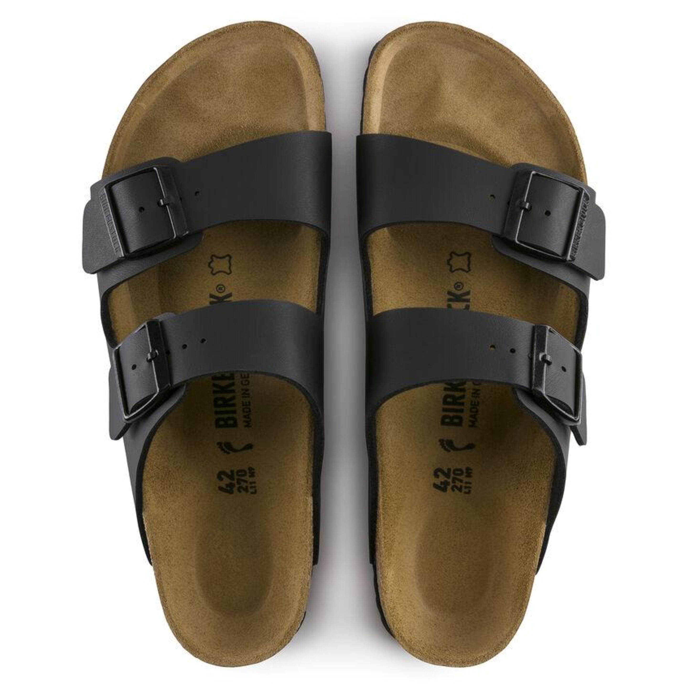 Sandalias Planas Birkenstock Arizona Bf Black