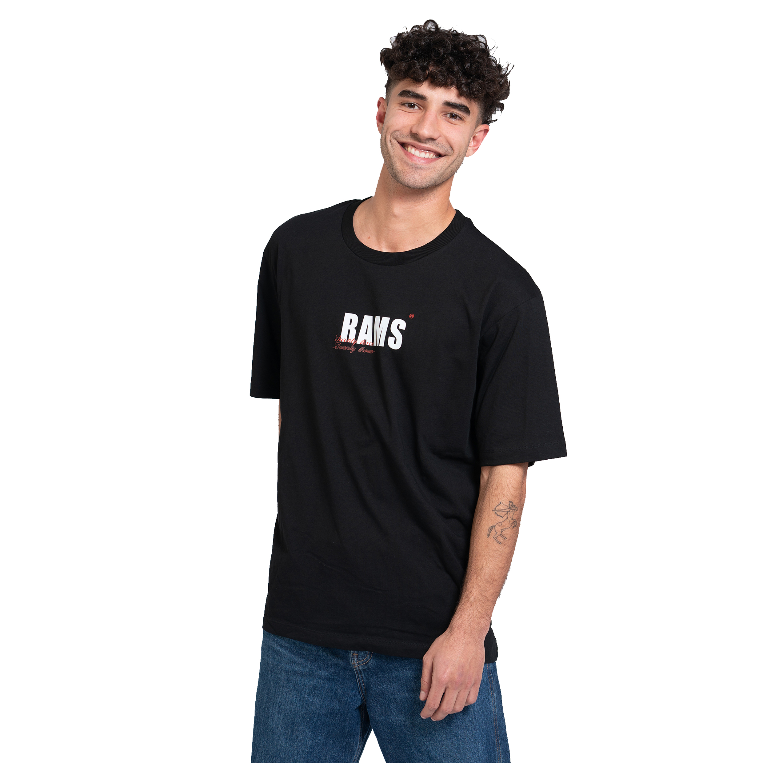 Camiseta Oversize Rams 23 Doble Twenty Three - negro - 