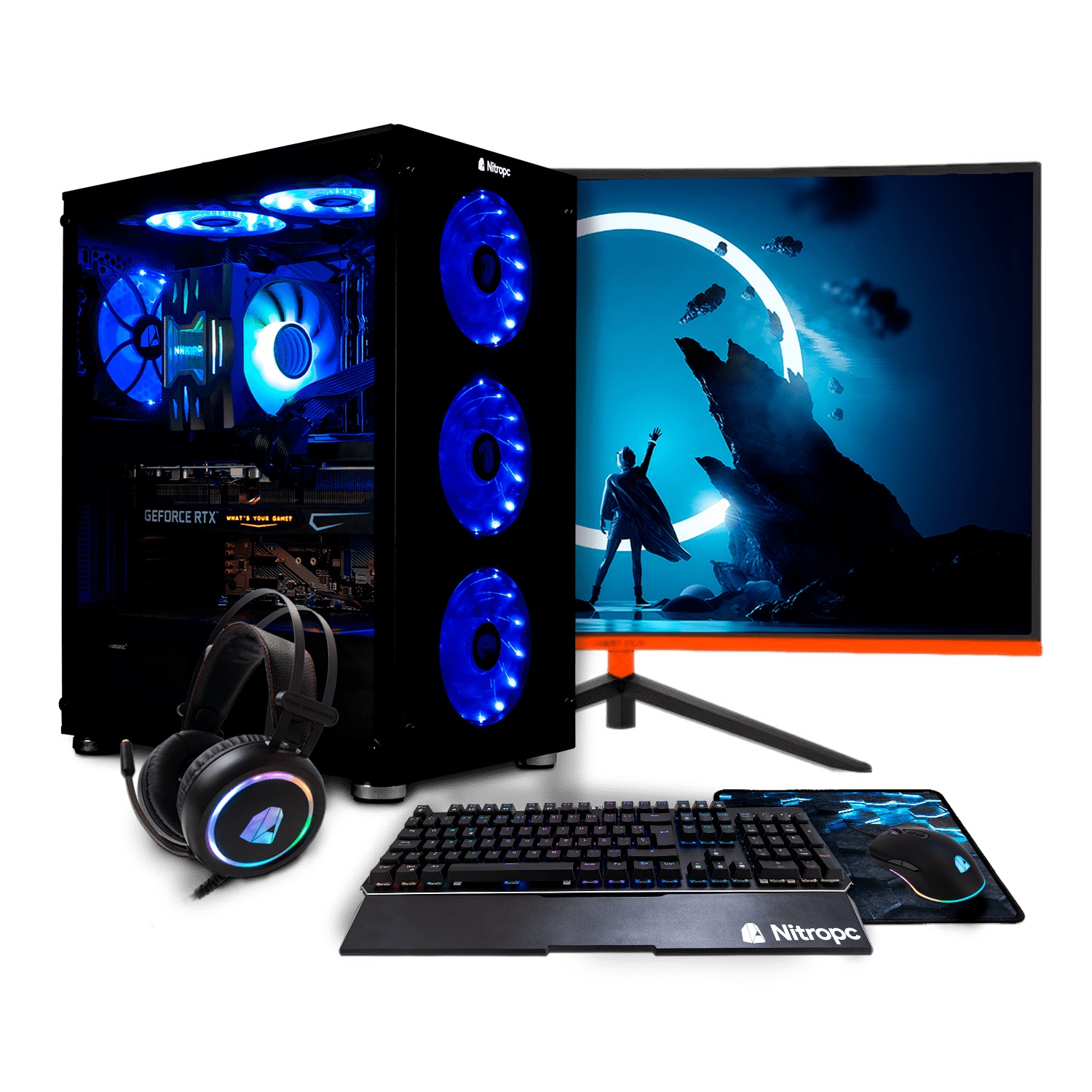 Pc Gaming Completo Nitropc Pack Nitro - Intel I9-12900kf, Rtx4060ti, Ram 32g, M2 1t+2t, W11+wifi