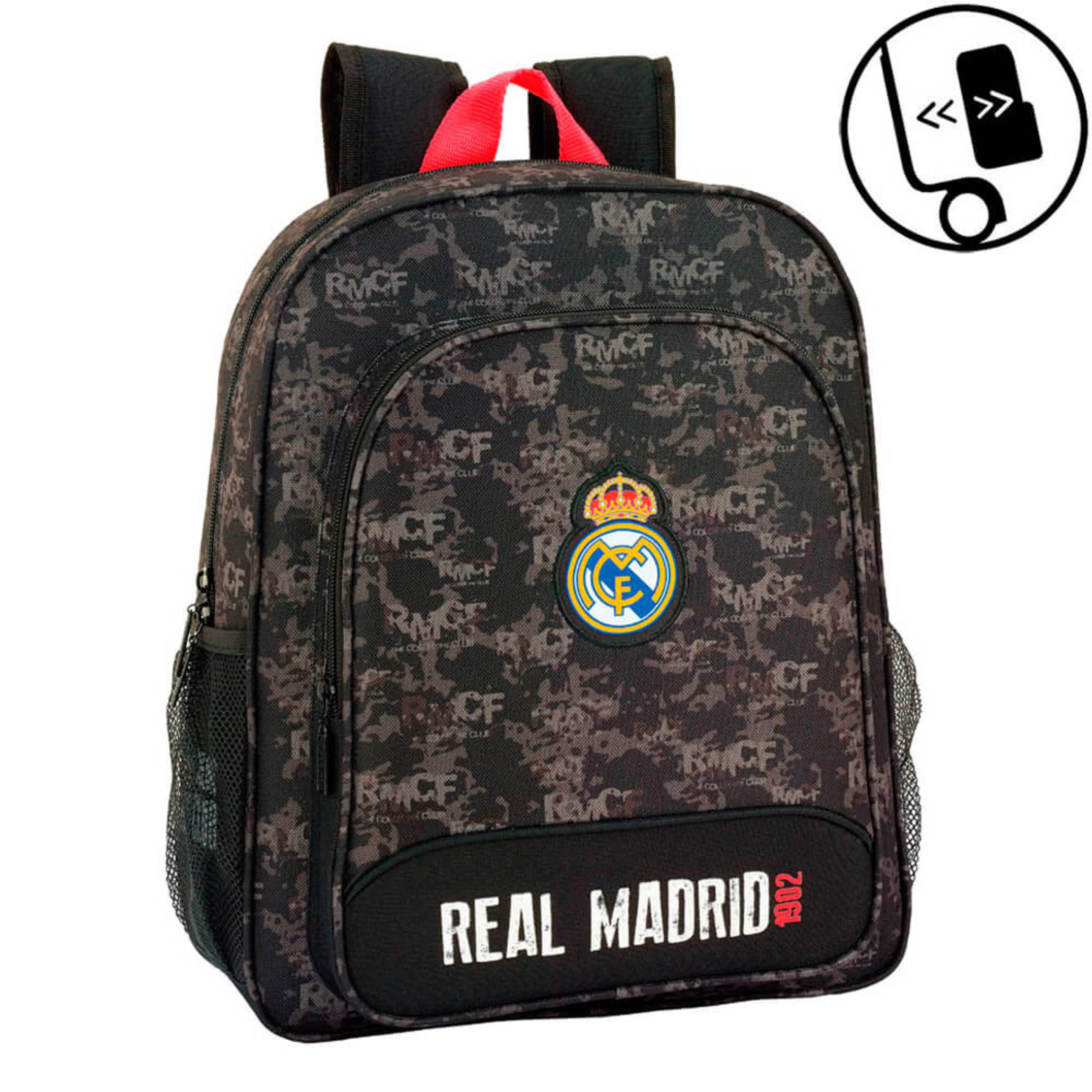 Mochila Adaptable Real Madrid Black Junior