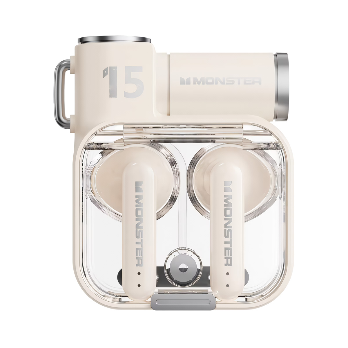 Auriculares Bluetooth Inalámbricos 5.3 Klack Airmars Xkt15 Especial Para Jogos, Design Exclusivo, Baixa Latência - Bege