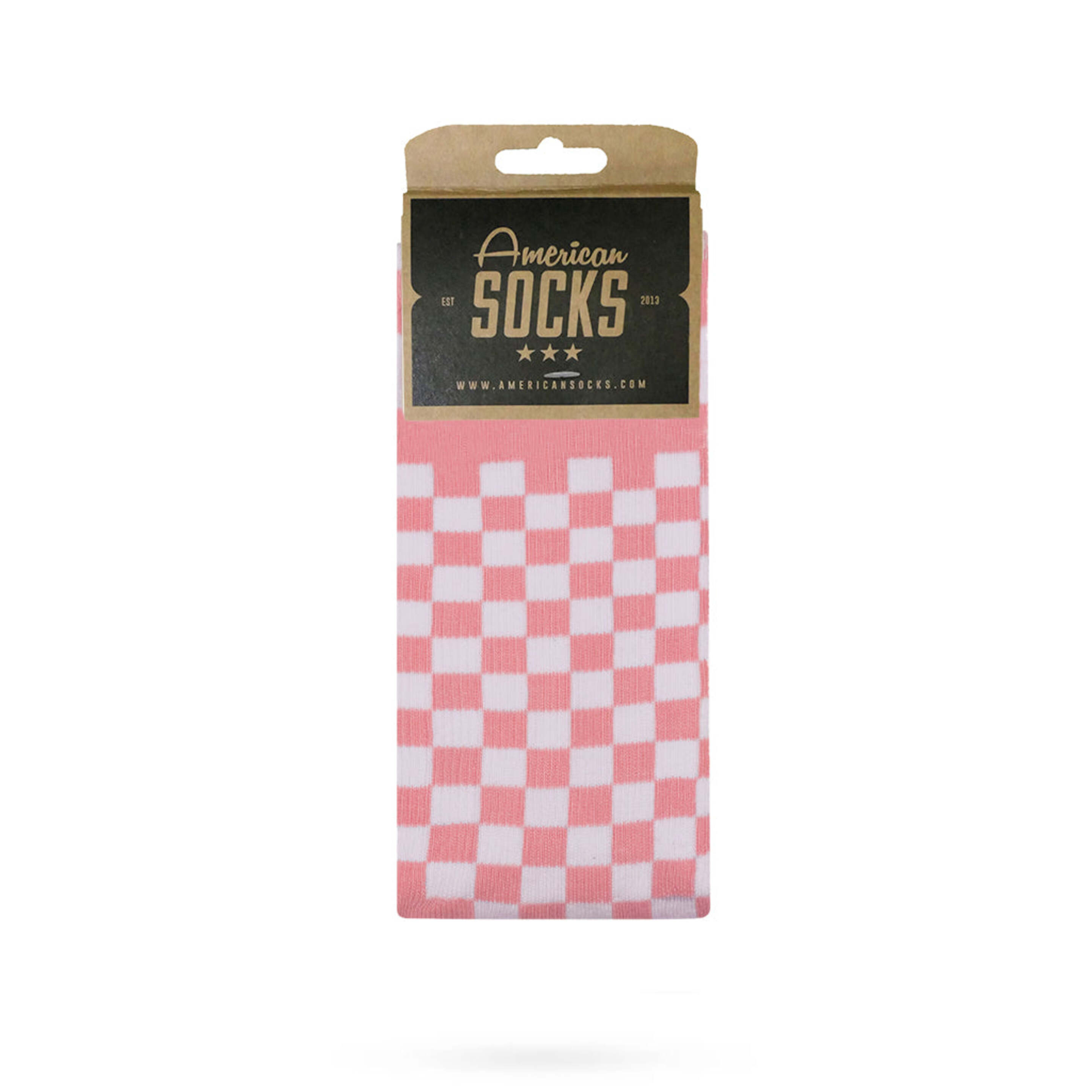Meias American Socks - Pink Checkerboard - Mid High