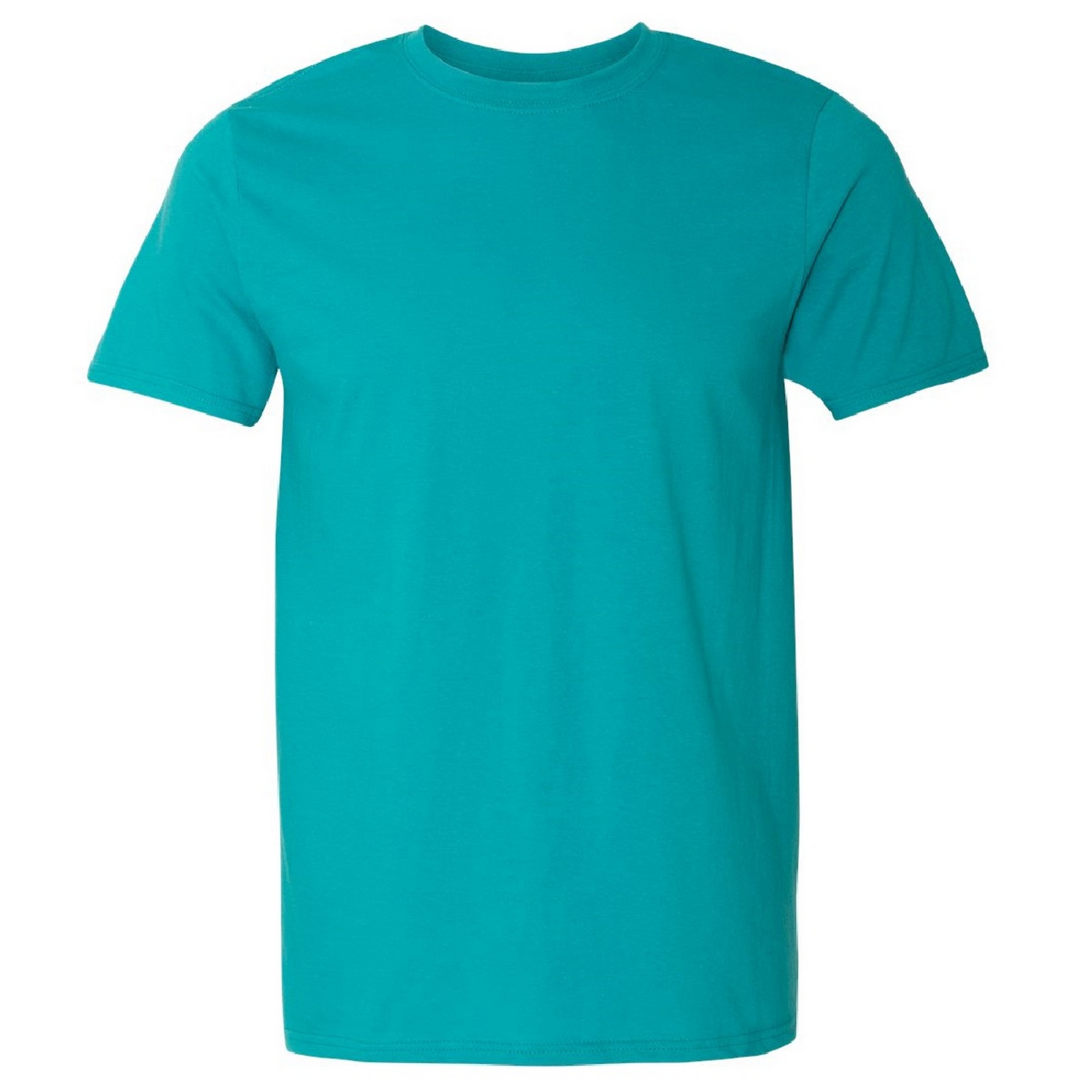 Camiseta Suave Básica De Manga Corta 100% Algodón Gildan - cian - 
