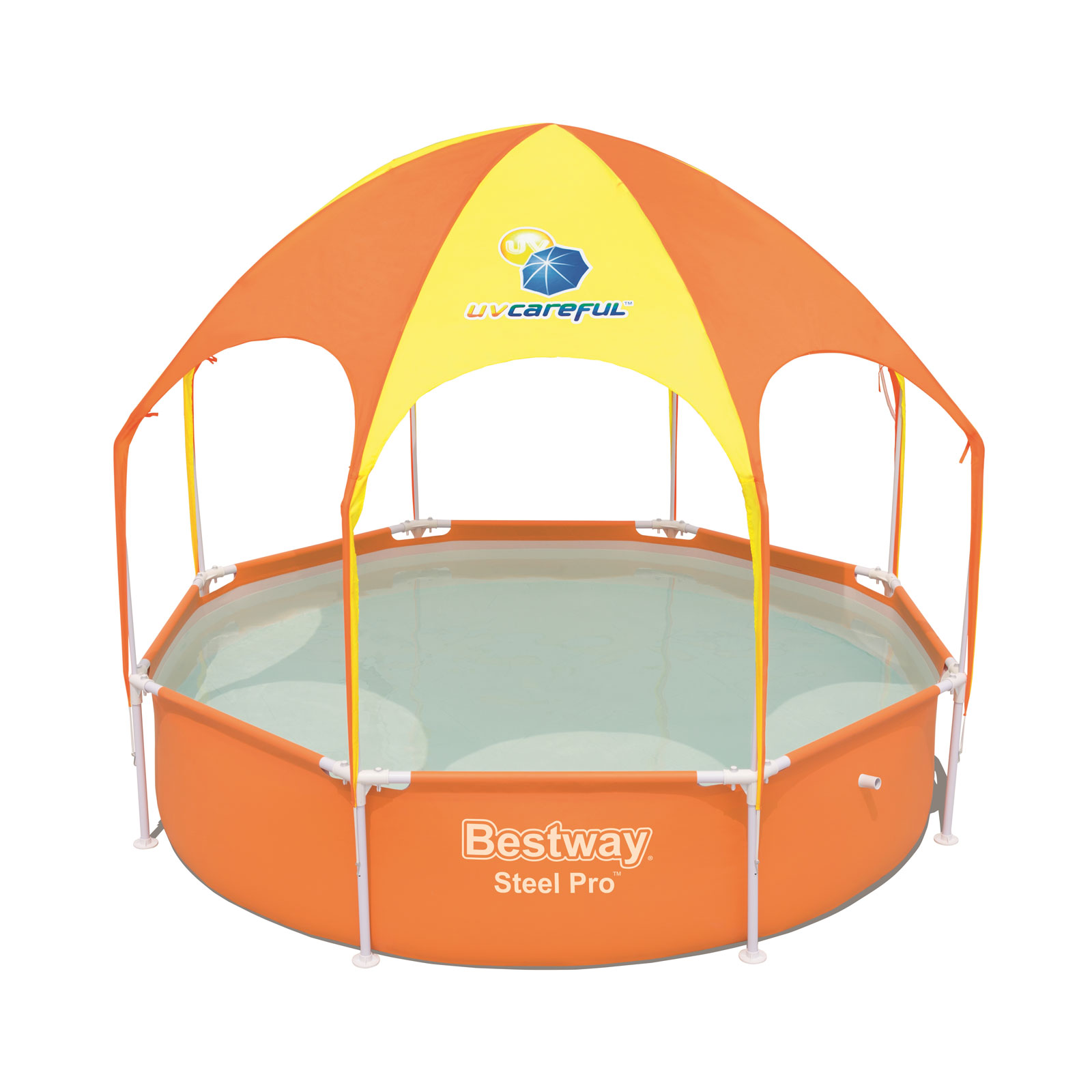 Piscina Desmontable Tubular Infantil Bestway Splash-in-shade Con Parasol 244x51 Cm - naranja - 