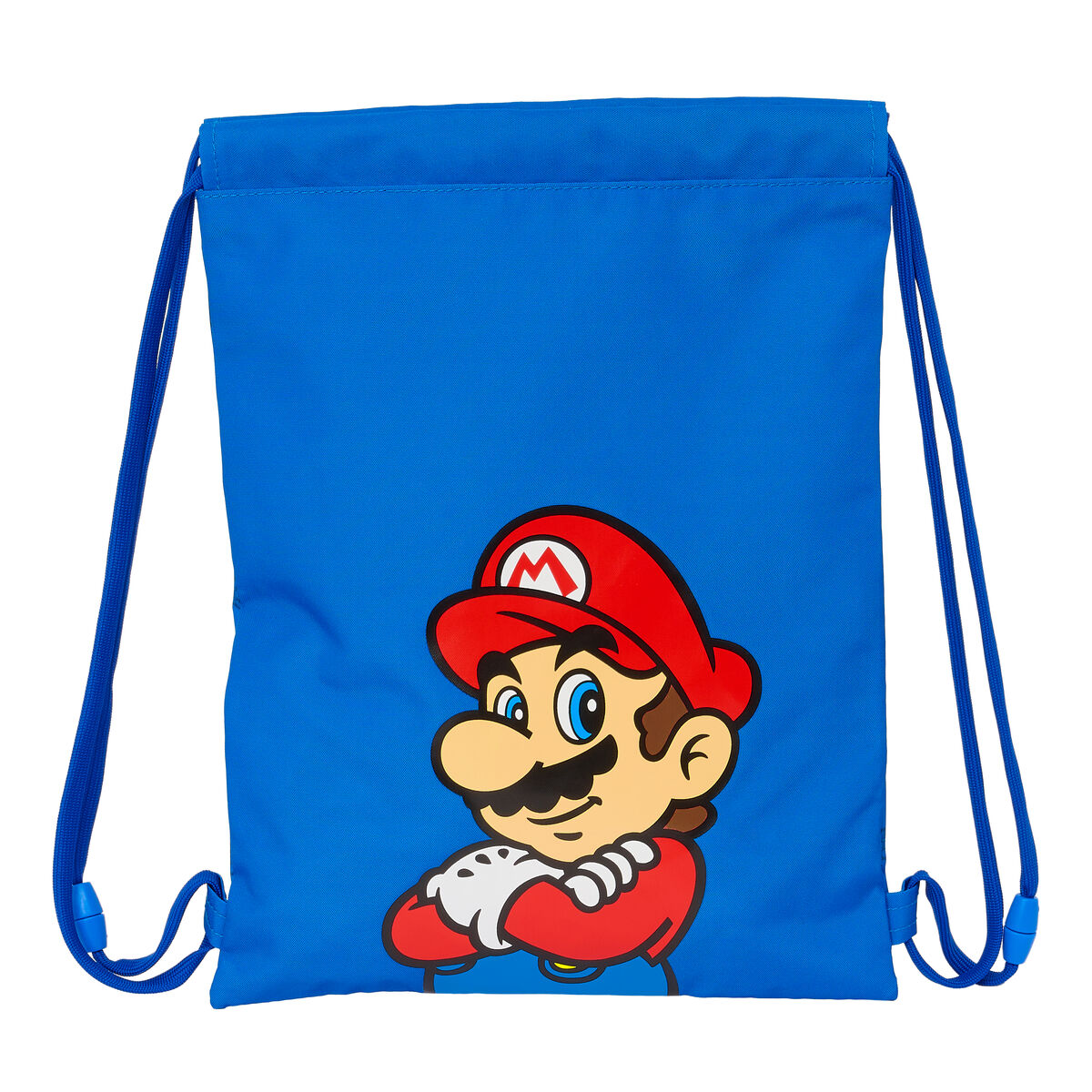 Bolsa Mochila Con Cuerdas Super Mario Play 26 X 34 X 1 Cm - azul - 