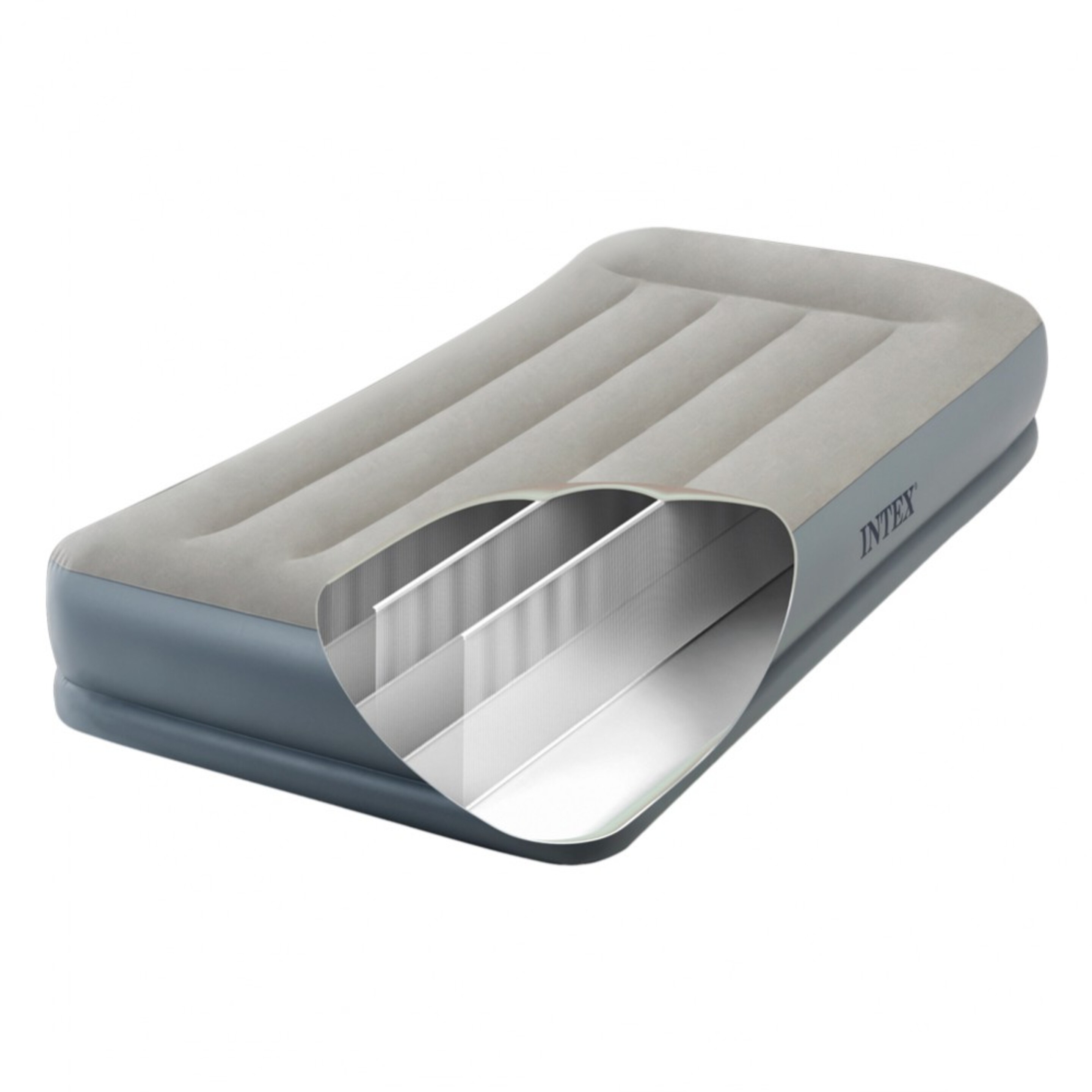 Colchón Hinchable Intex Dura-beam Standard Pillow Rest Midrise - Gris  MKP