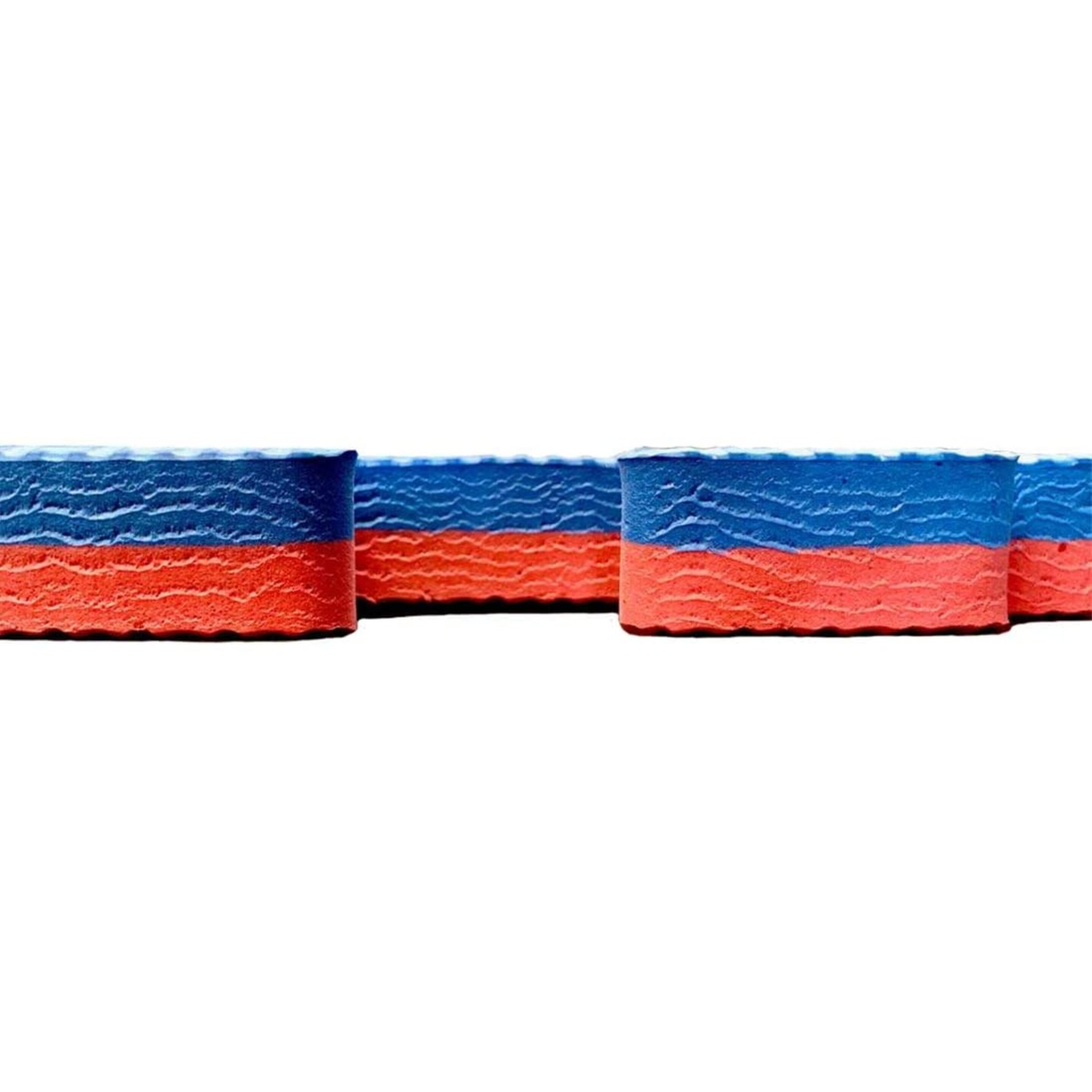 Suelo Tatami Puzzle 2,5cm Espesor 1x1 M Azul/rojo