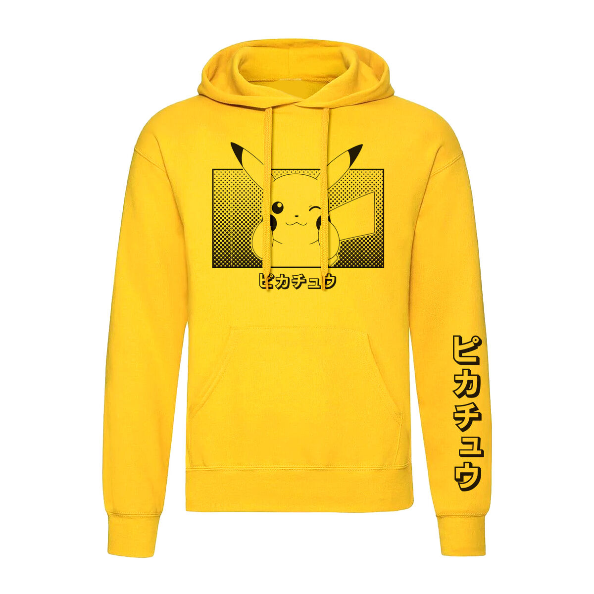 Sudadera Con Capucha Pokémon Pikachu Katakana