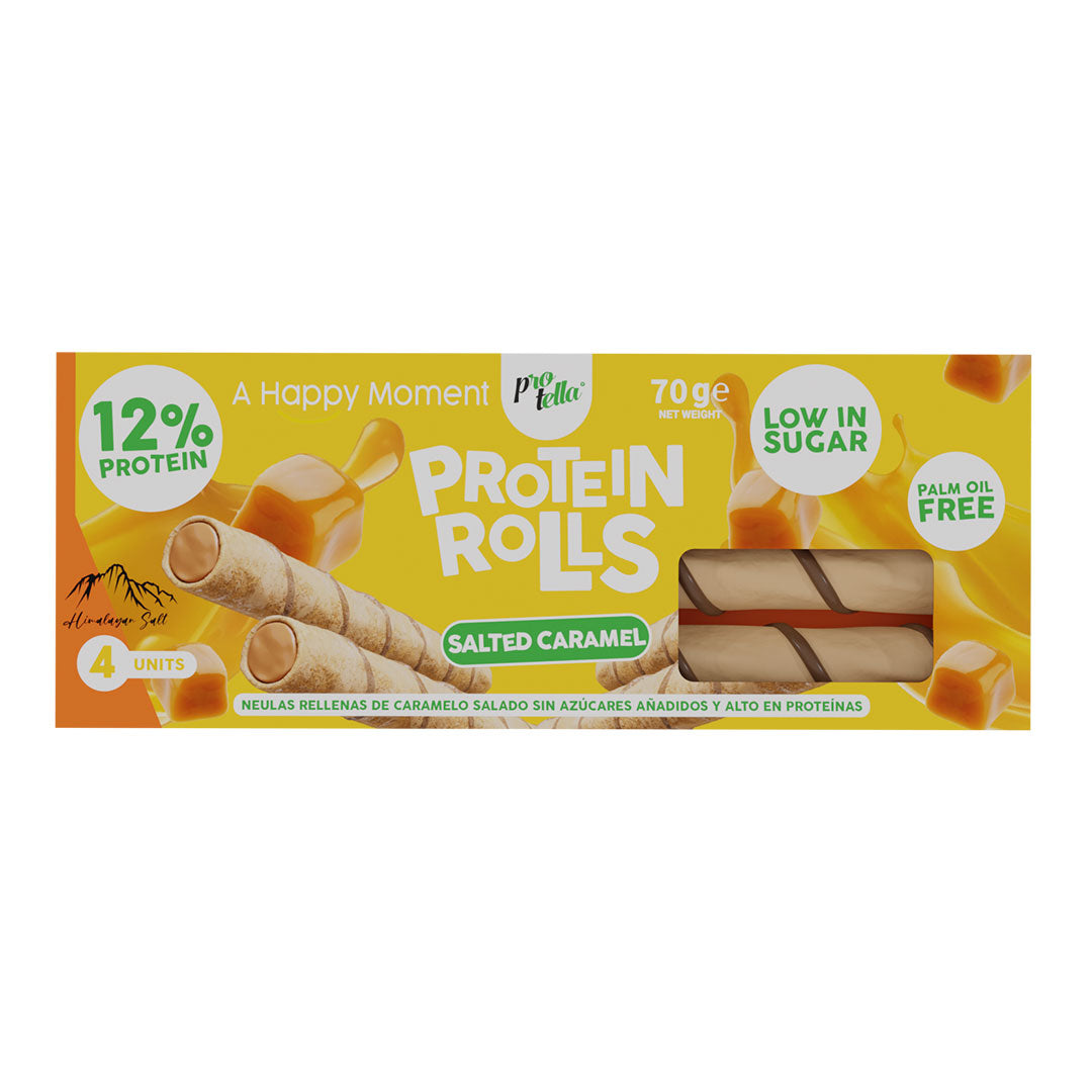 Rolls Salted Protella Sabor Caramelo 70g