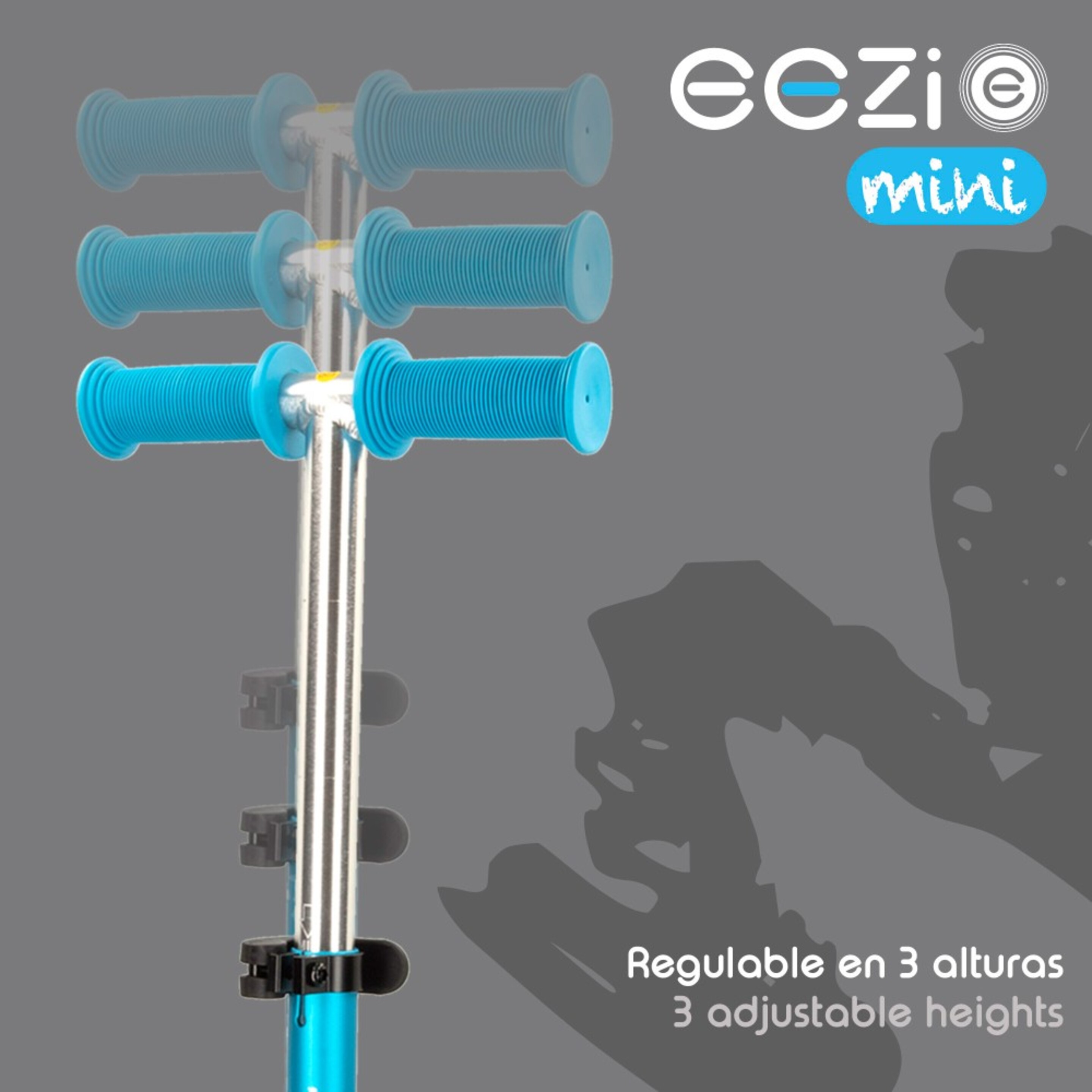 Patinete 3 Ruedas Con Manillar Desmontable Eezi - Azul  MKP