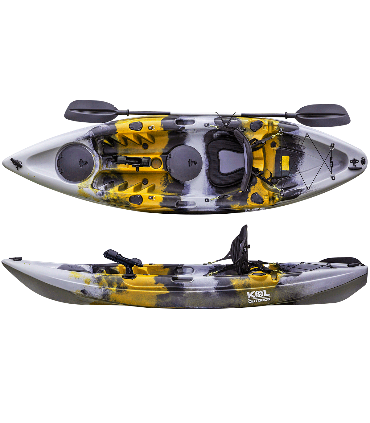Kayak De Pesca Kol Outdoor Conger P Lite (280x82cm) - amarillo - 