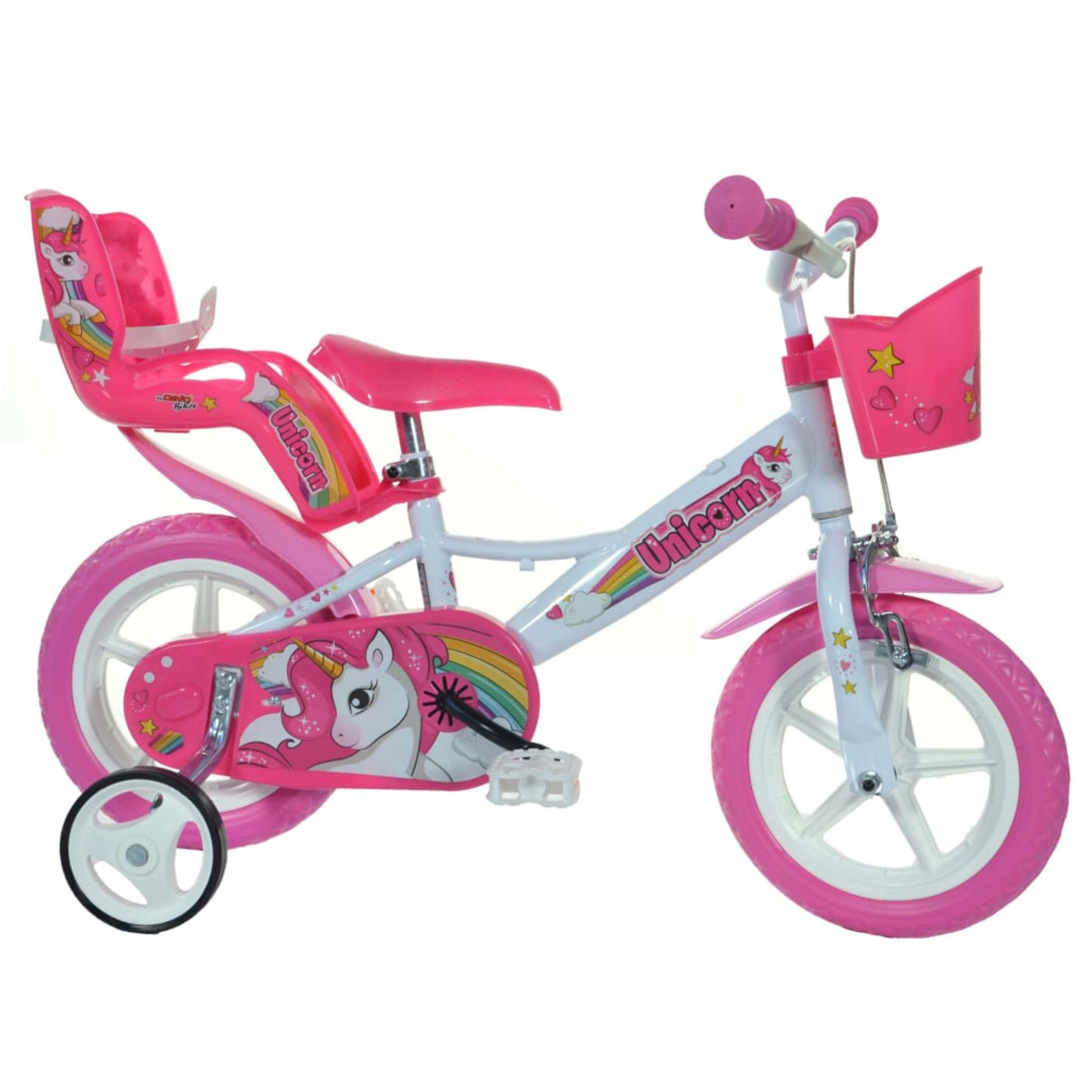 Bicicleta Dino Bikes Unicorn 12" - rosa - 