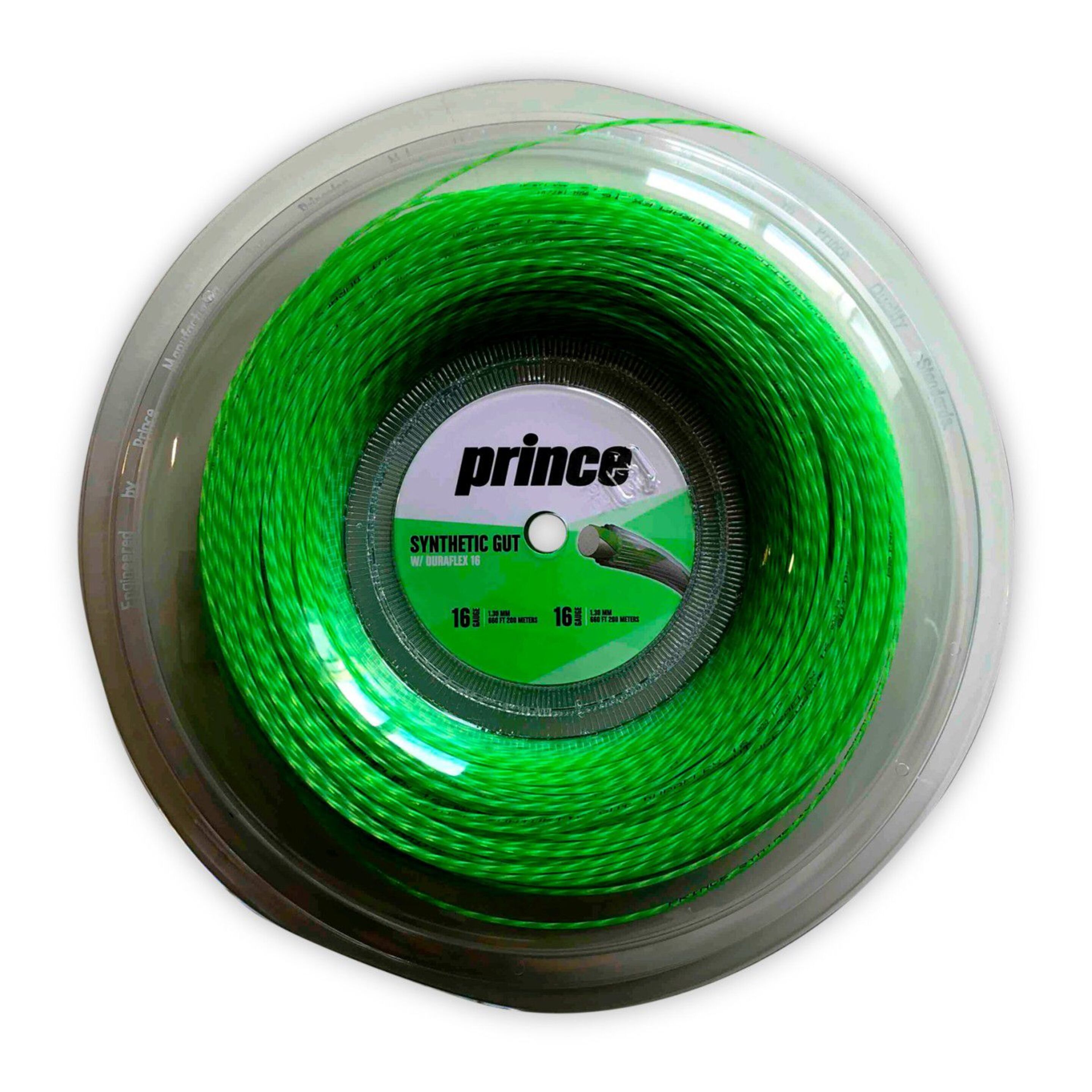 Cordaje De Tenis Prince Synthetic Gut W/ Duraflex 16 (1.30 Mm) (200m) - verde - 