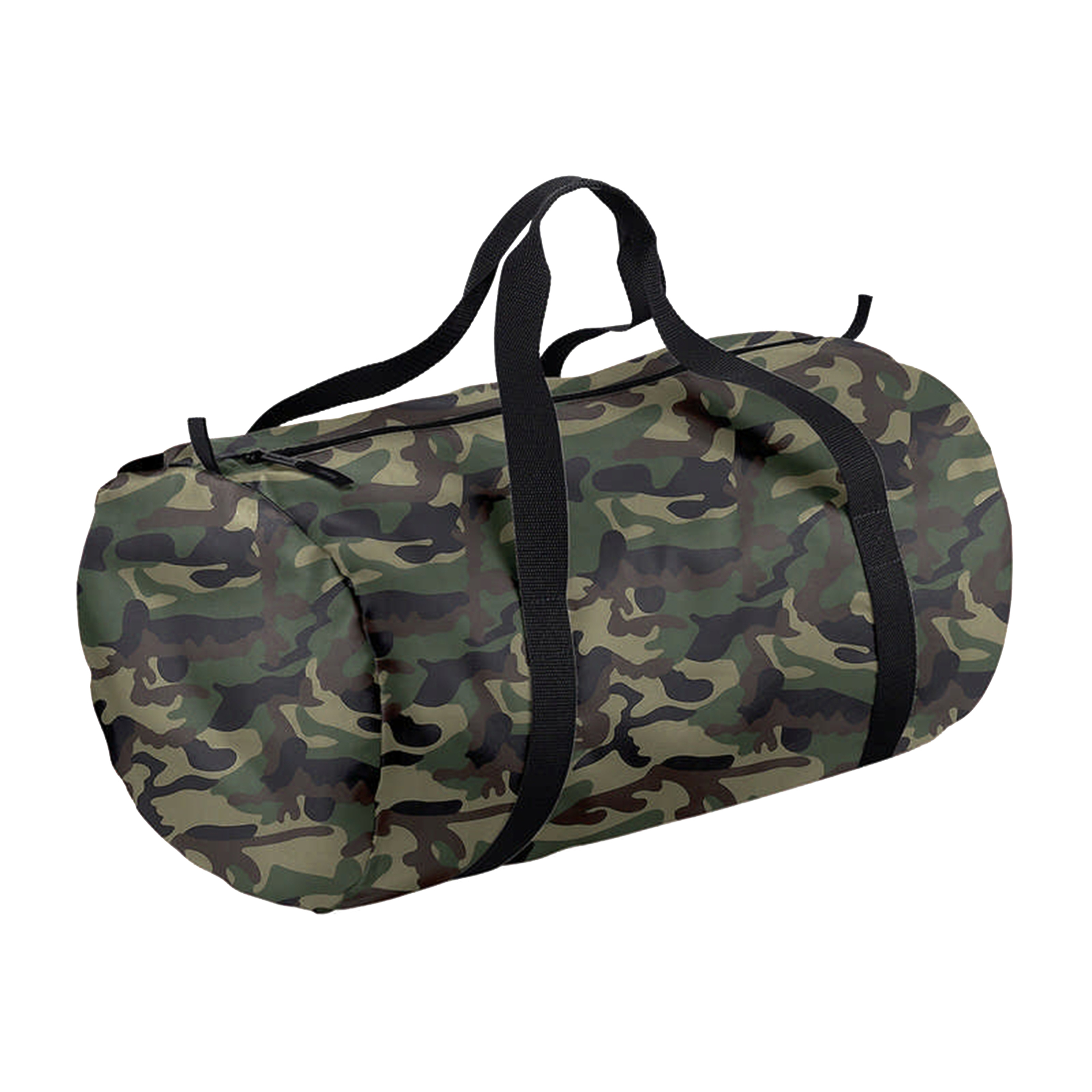 Bolsa De Deporte / De Viaje Impermeable Modelo Barrel Packaway (32 Litros) Bagbase (Camuflaje)