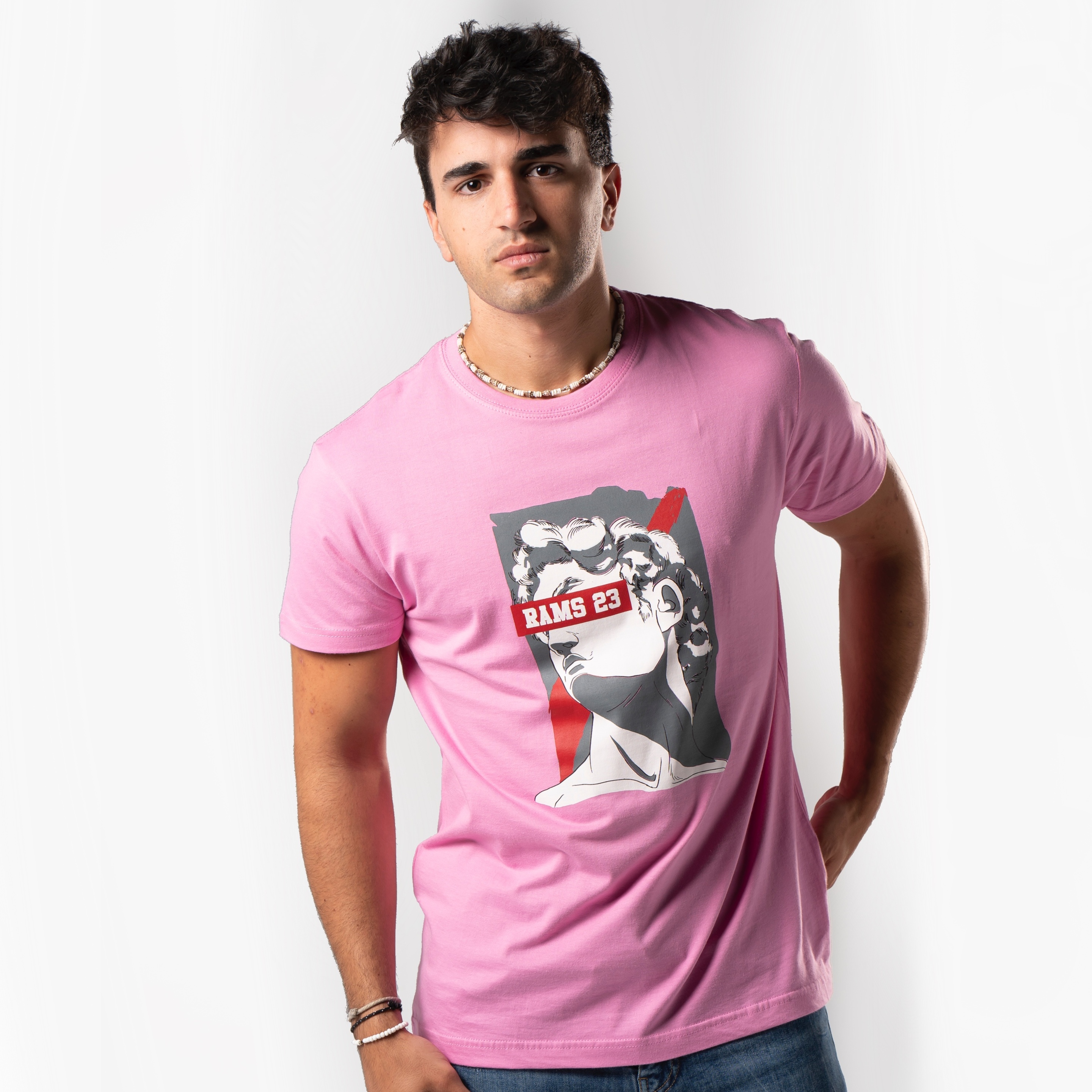 Camiseta David Man Rams 23 - rosa - 