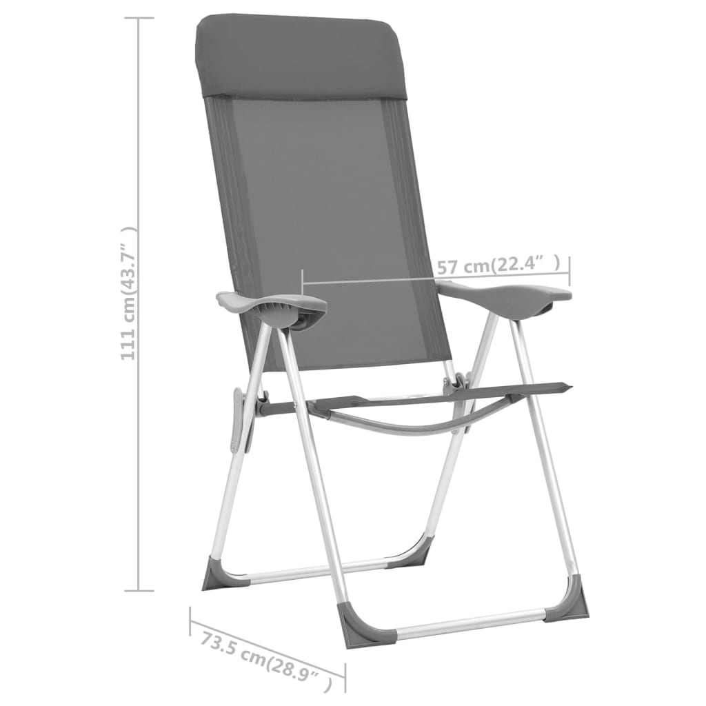 Cadeira Campismo Vidaxl 57 X 73.5 X 111 Cm
