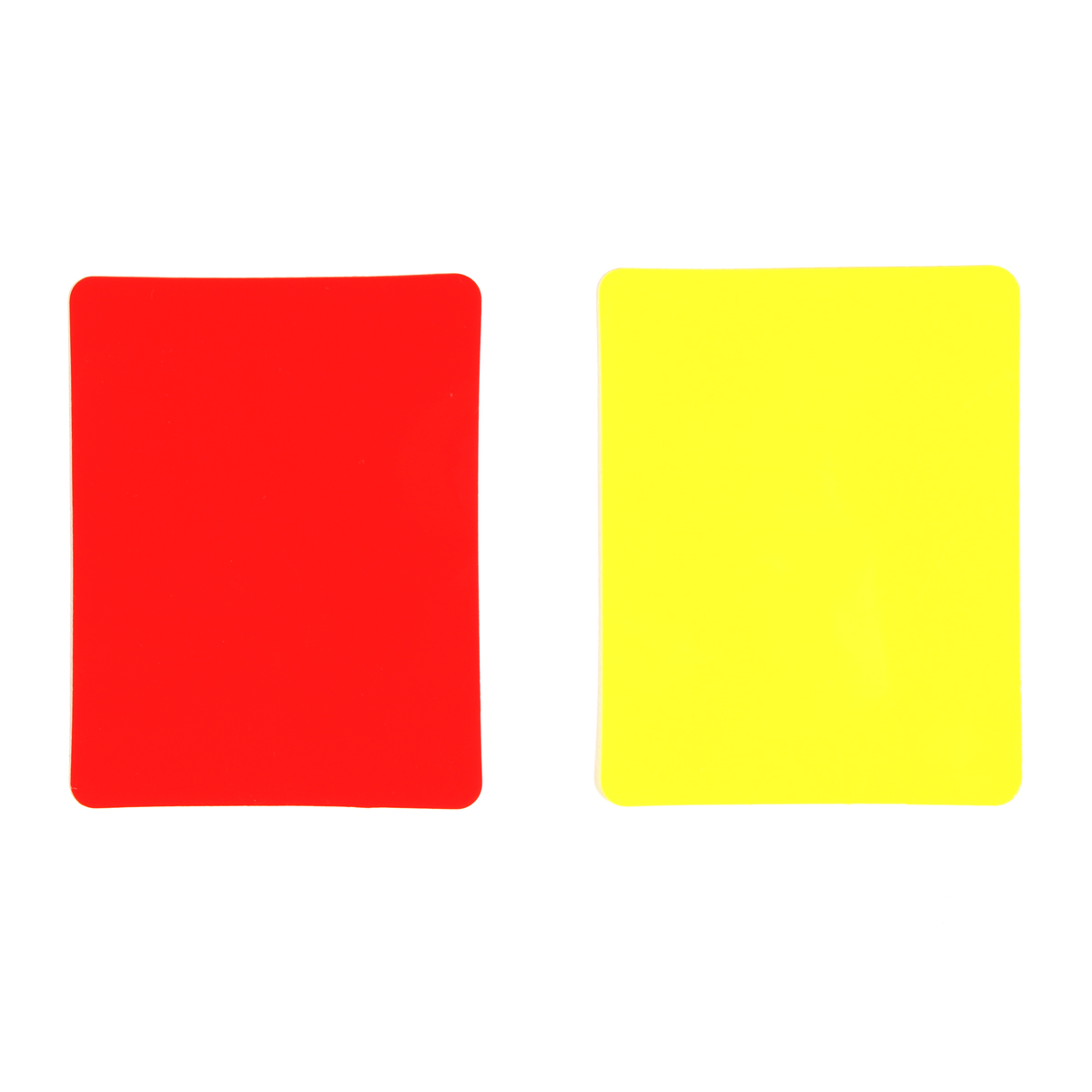 Cartões De Arbitragem Em Pvc (conjunto De 2, 1 Vermelho E 1 Amarelo)
