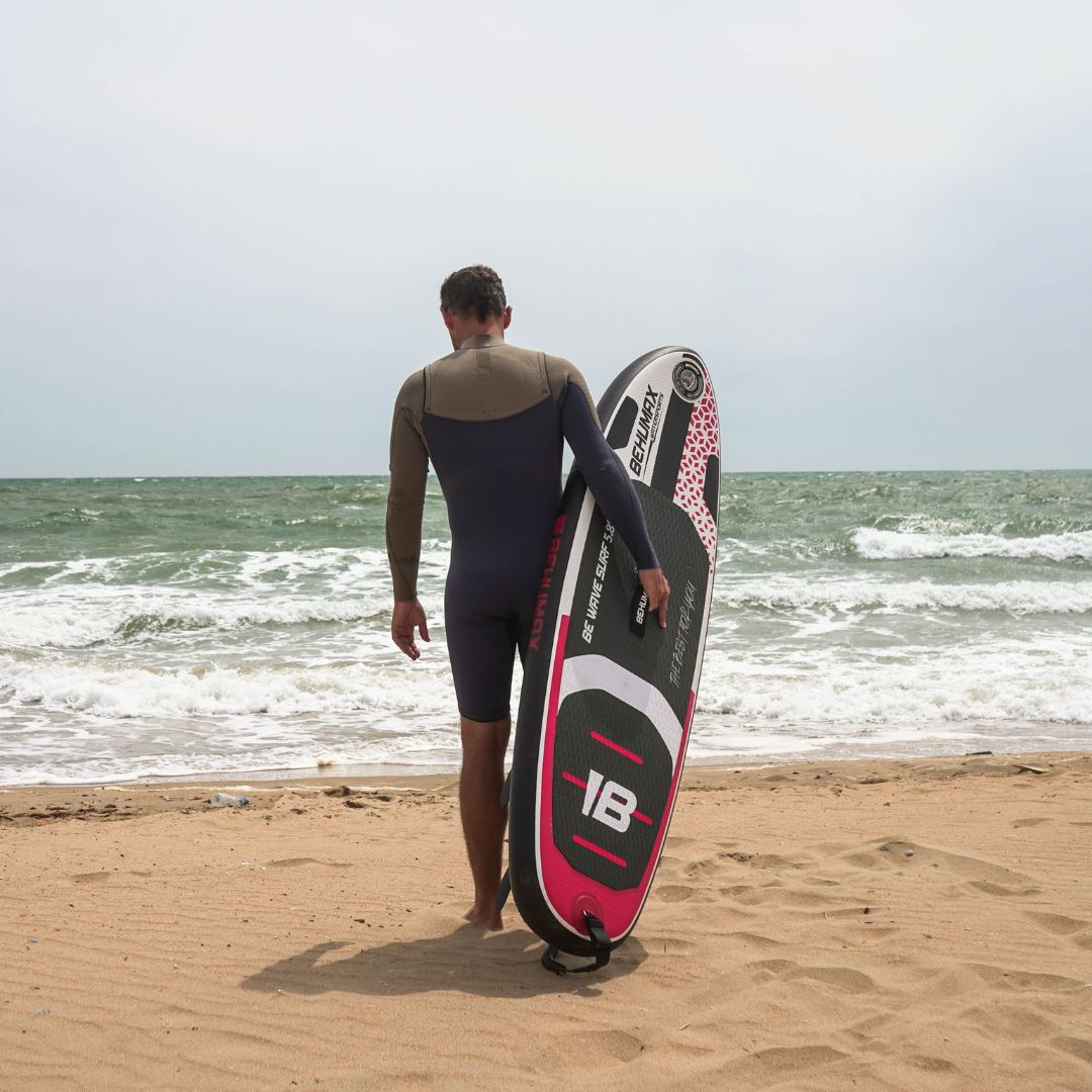Tabla De Surf Behumax Be Wave 5.8 - Blanco/Rosa  MKP