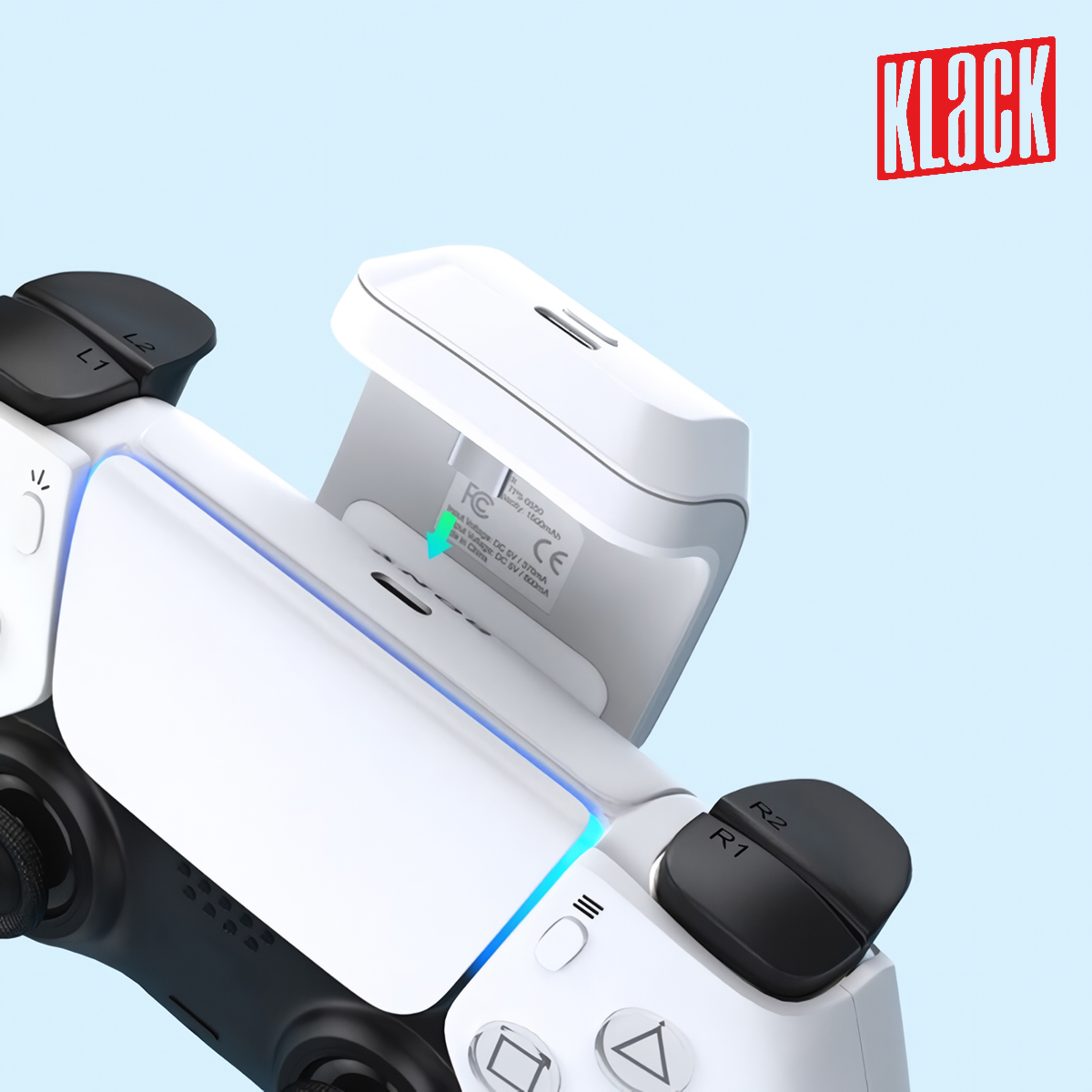 Batería Klack® Para El Controlador De La Consola De Videojuegos Playstation 5 (Ps5)