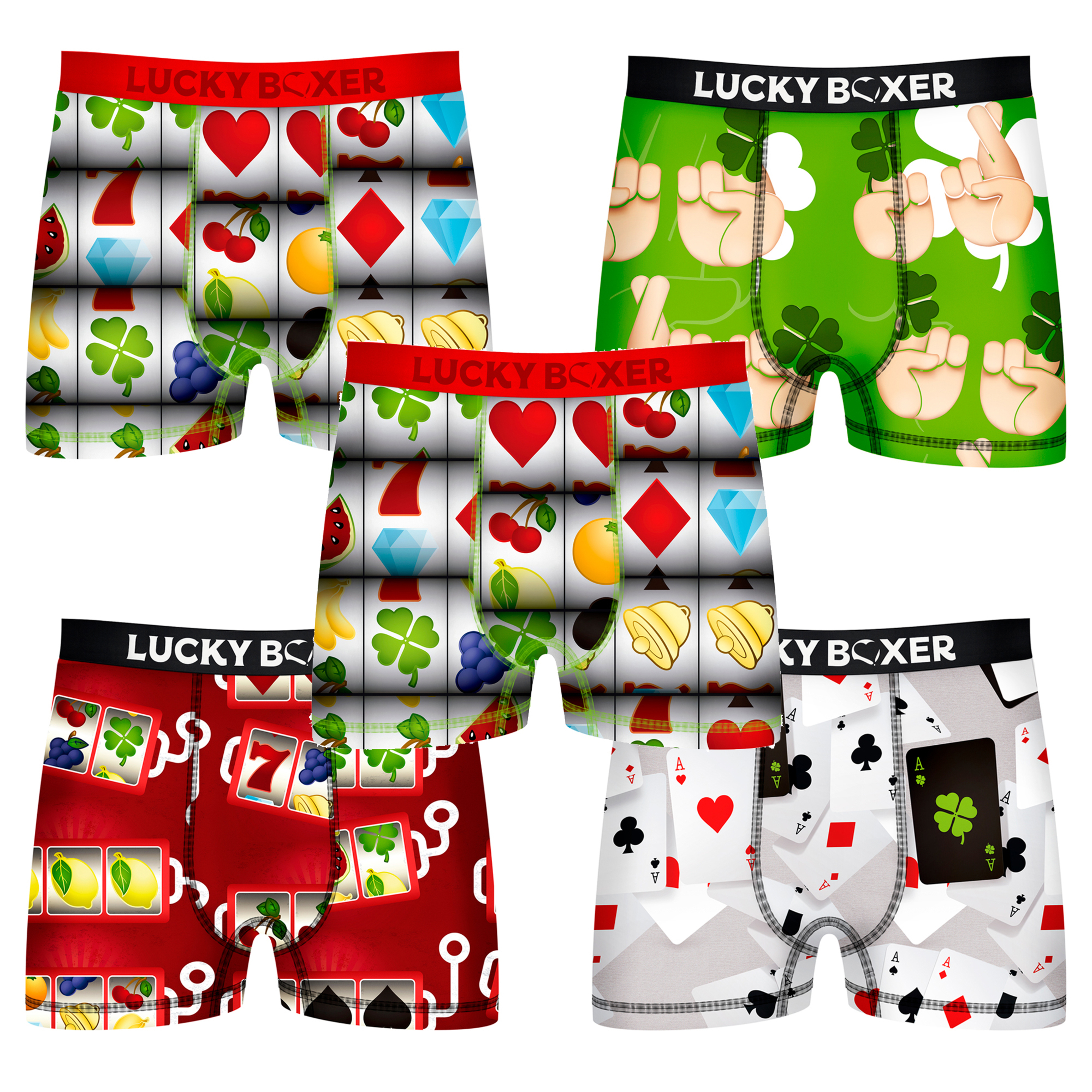 Cuecas Lucky Boxer Pack 5 - multicolor - 