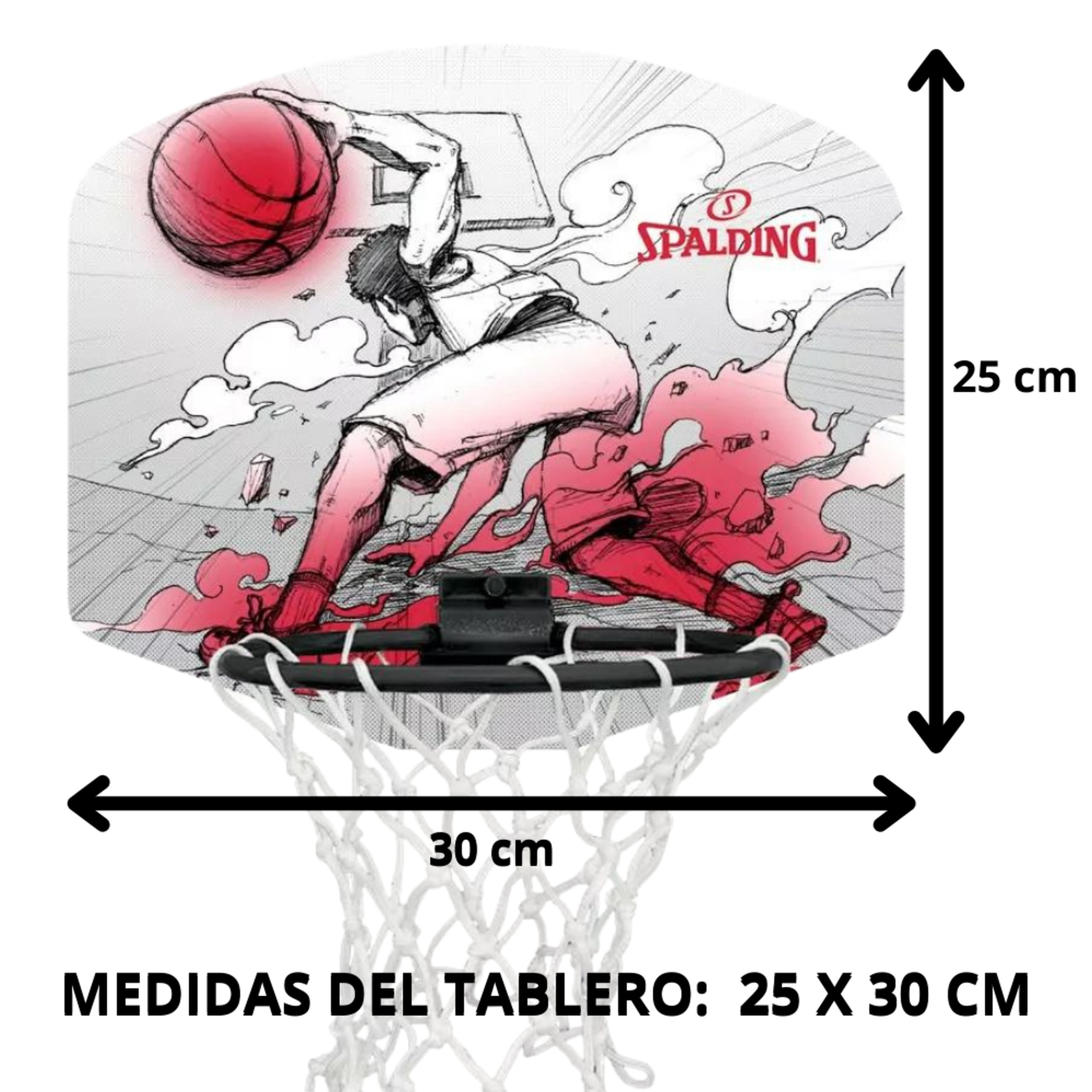 Mini Tábua De Basquete Spalding Sketch - Preto/Cinzento | Sport Zone MKP