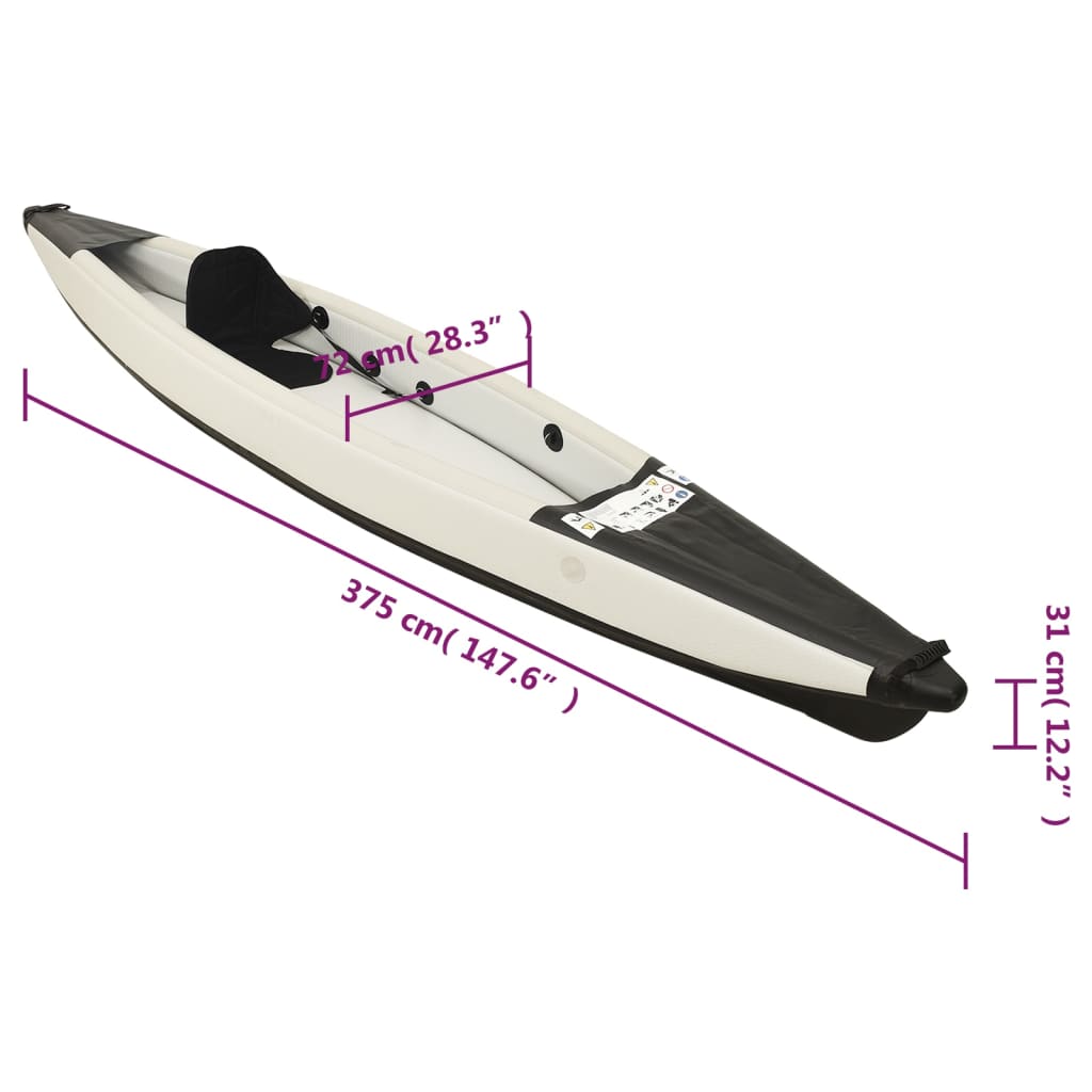 Kayak Inflable Vidaxl 375 X 72 X 31 Cm