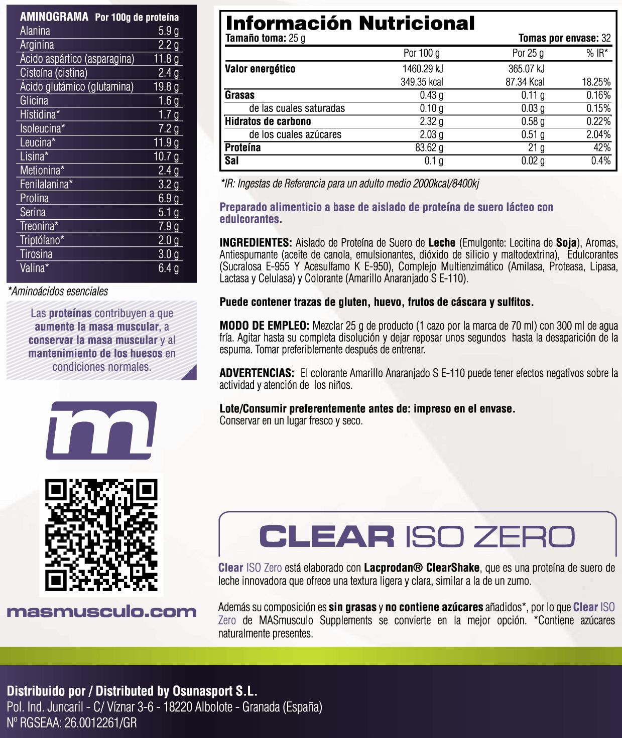 Proteina Clear Iso Zero - 800g De Mm Supplements Sabor Mango Loco