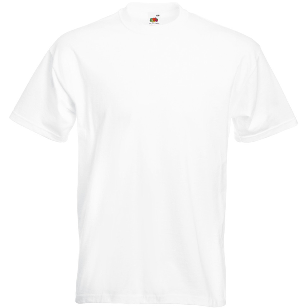 Camiseta Básica De Manga Corta De Calidad Superior Fruit Of The Loom - blanco - 