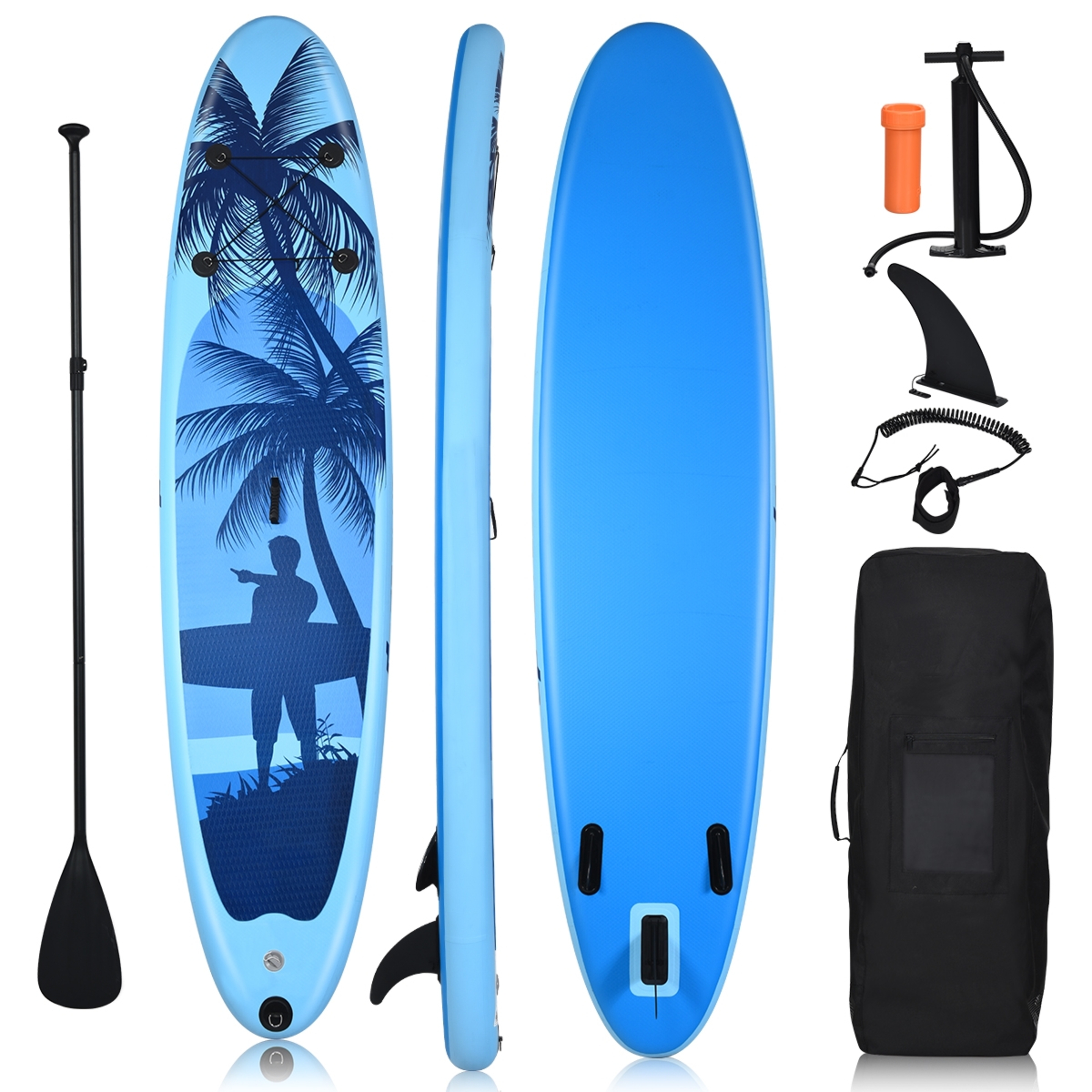 Tabla Hinchable Costway  Pvc Paddle Surf Sup 305 X 76 X 16 Cm - Azul - Tabla De Surf  MKP