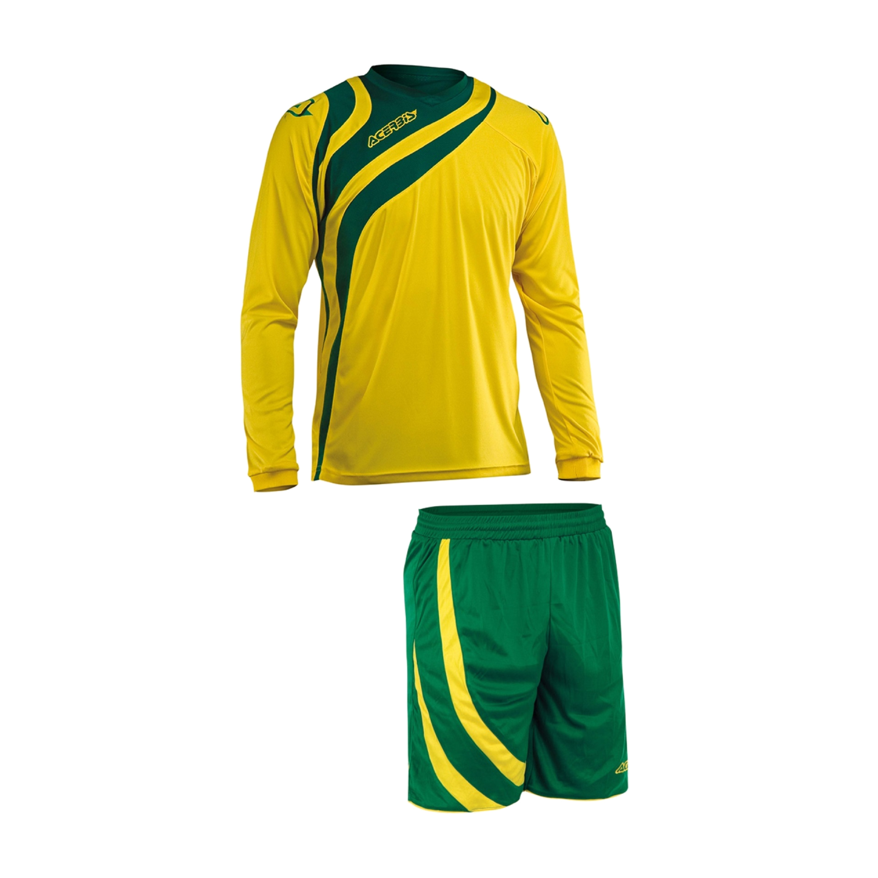 Kit Acerbis Alkman (Camiseta Manga Larga + Pantalón) - amarillo-verde - 