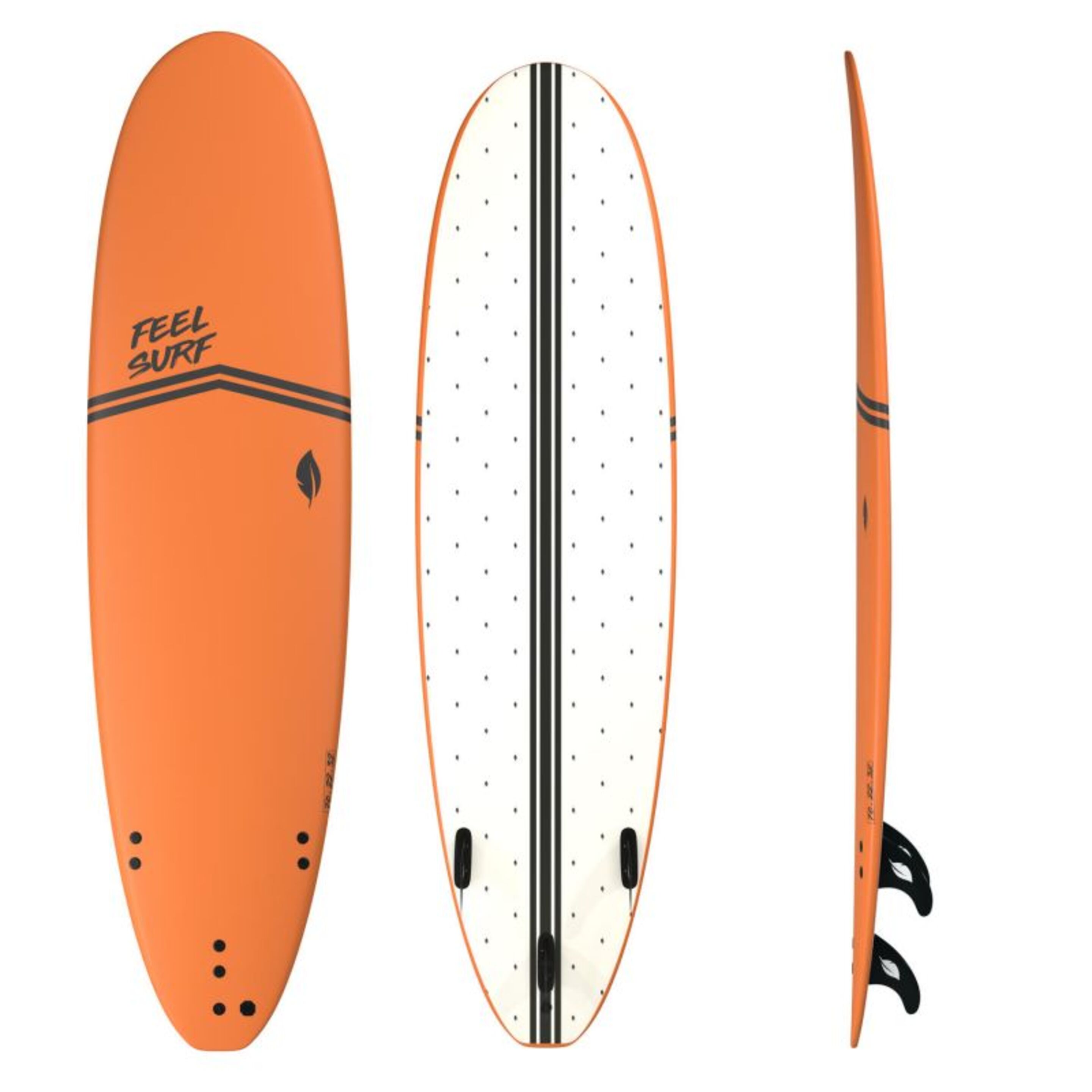 Tabla Surf Espuma 7' Feel Surf - 7'0 X 22 X 3 3/16 - 56.21l - naranja - 
