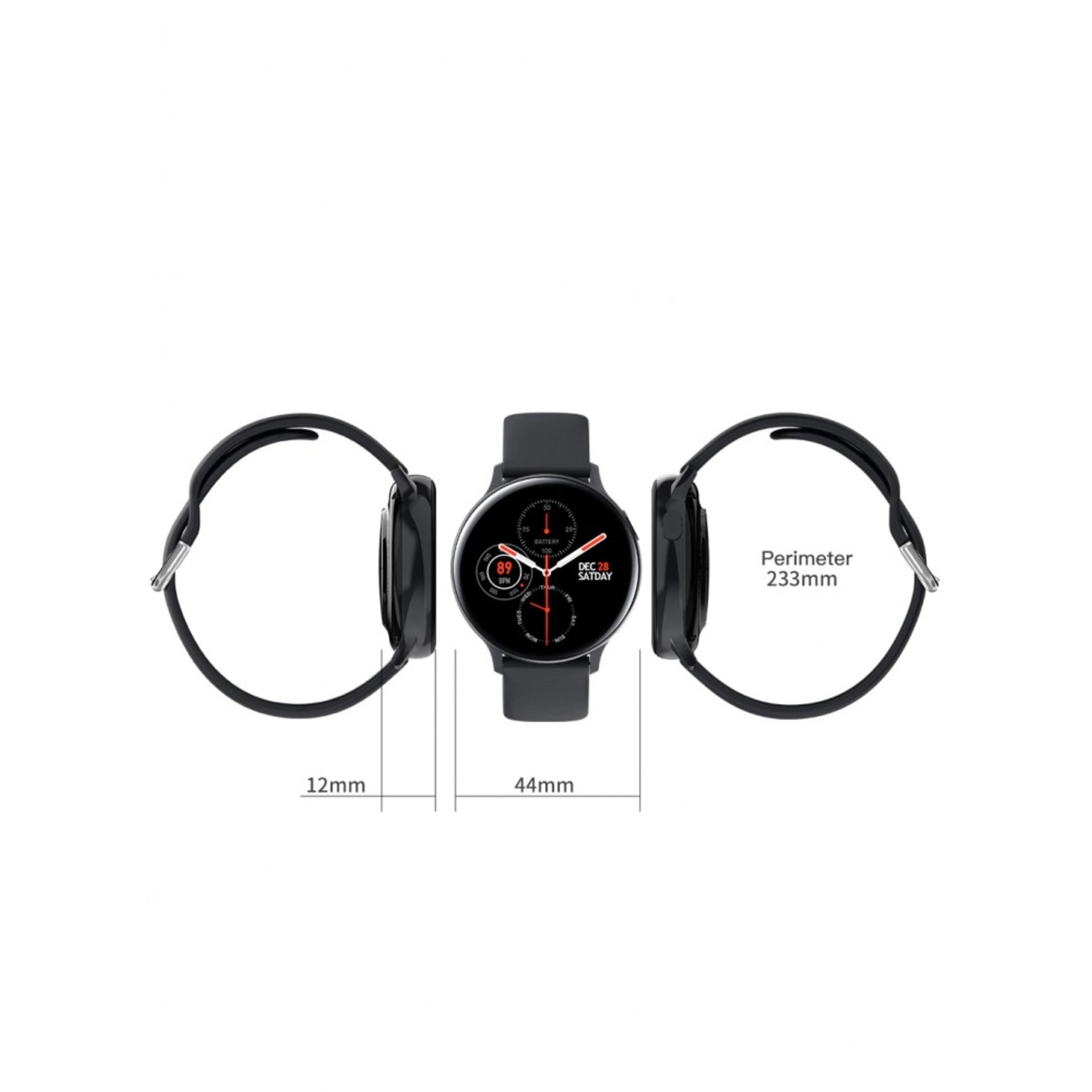 Smartwatch Lsktech® Unisex, Pantalla Full Táctil Ip68, Monitor Ritmo Cardíaco,para Ios/android.     