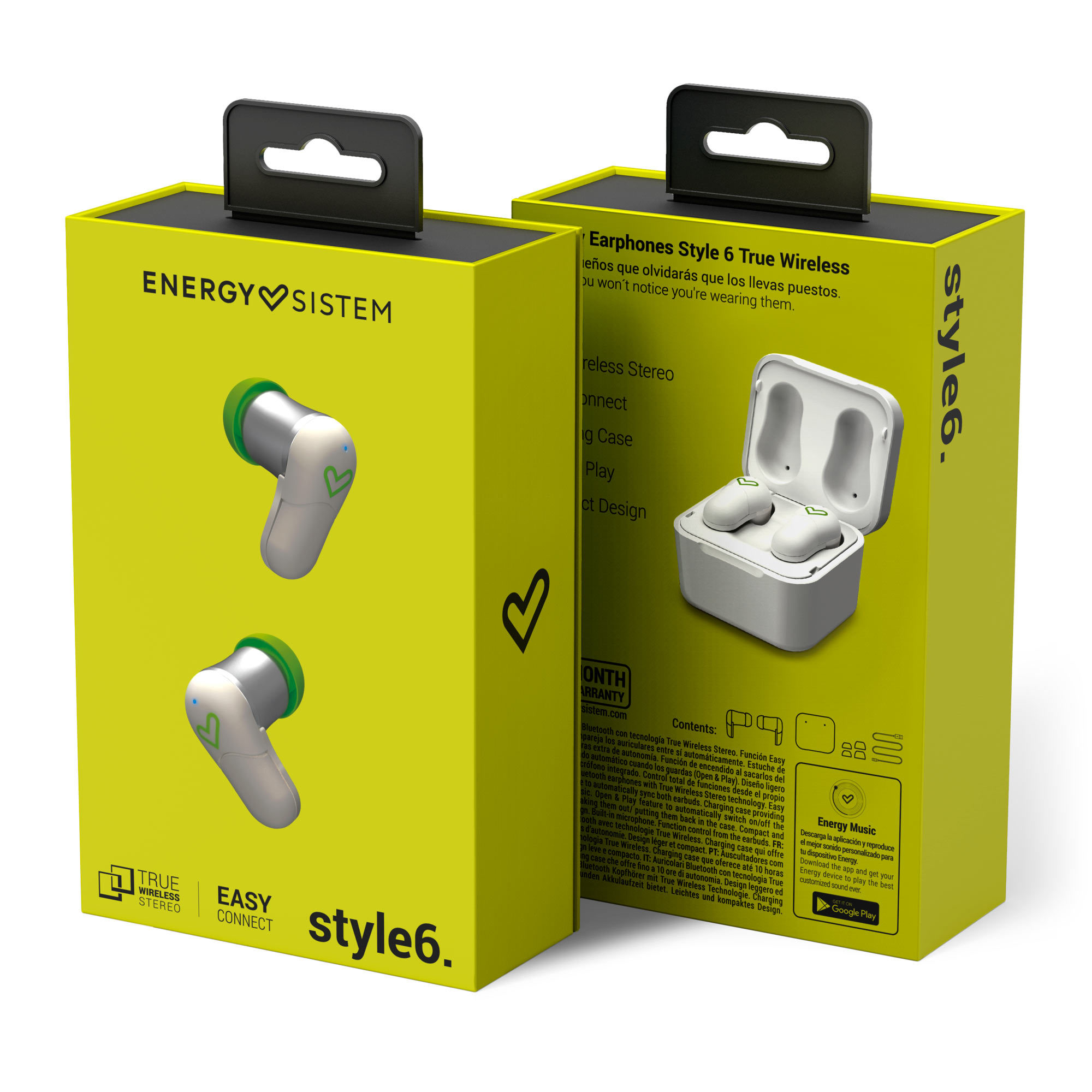 Auscultadores Energy Sistem  Style 6 True Wireless White