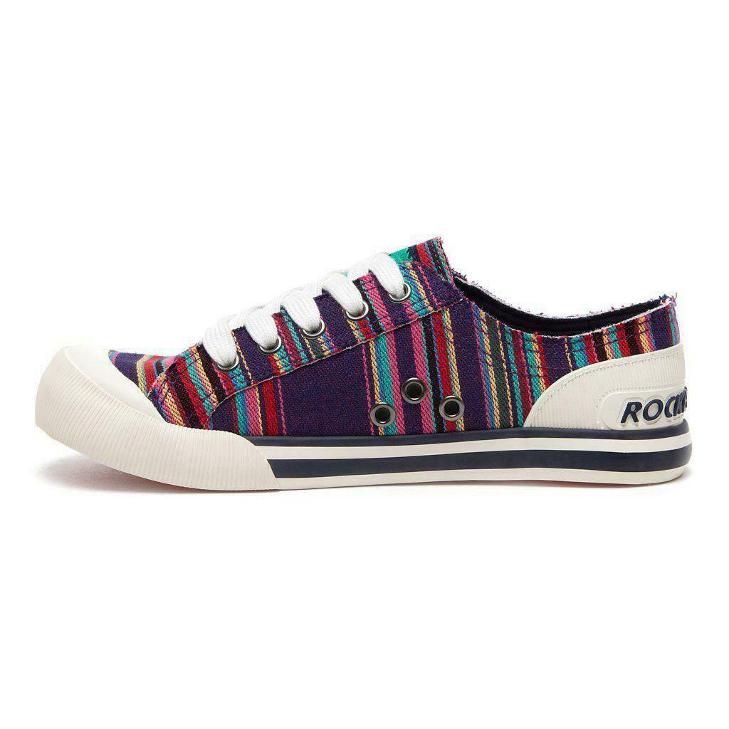 /ladies Jazzin Canvas Aloe Lace Up Trainer Rocket Dog