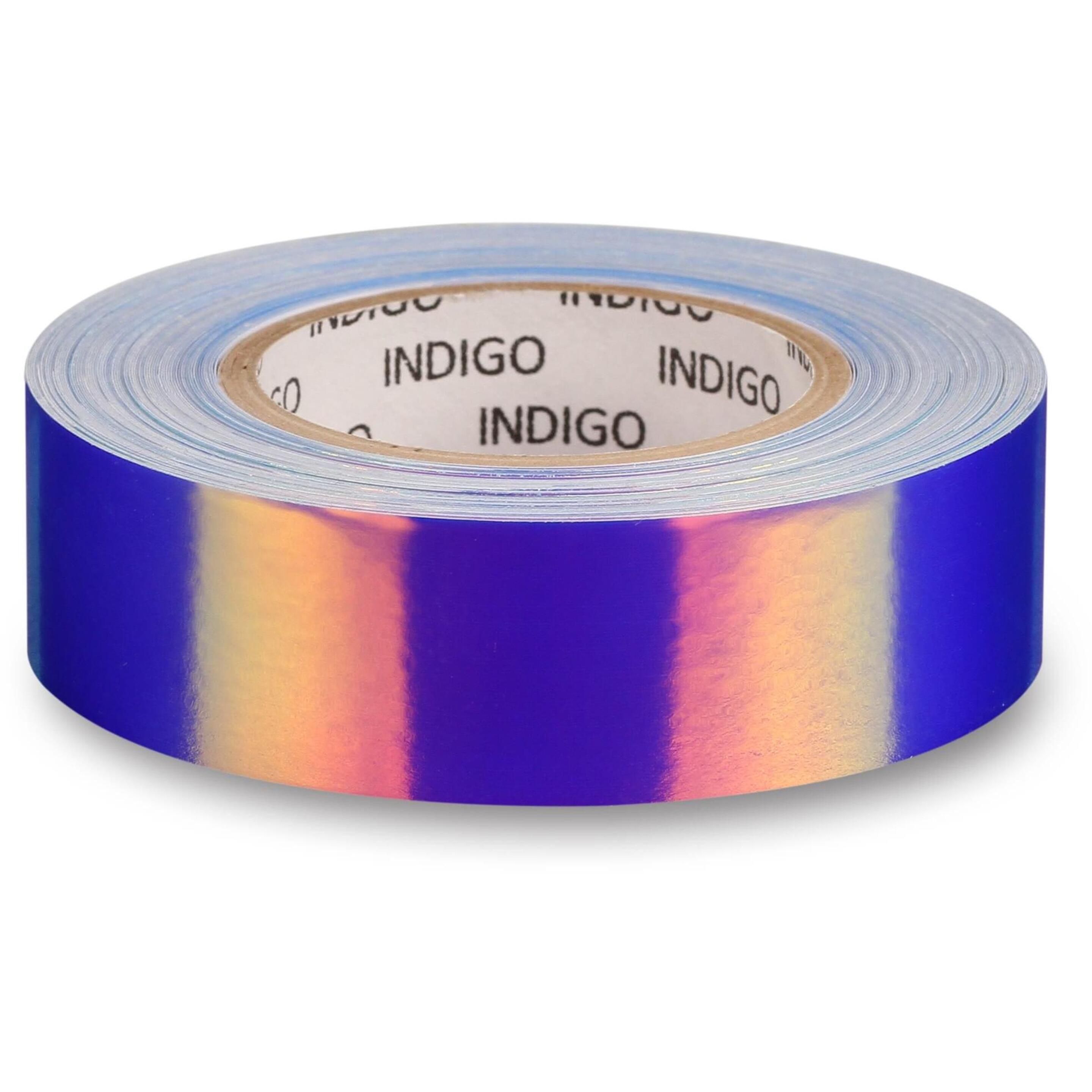 Rollo Adhesivo Con Efecto Espejo Rainbow Indigo 20mm*14m - azul - 