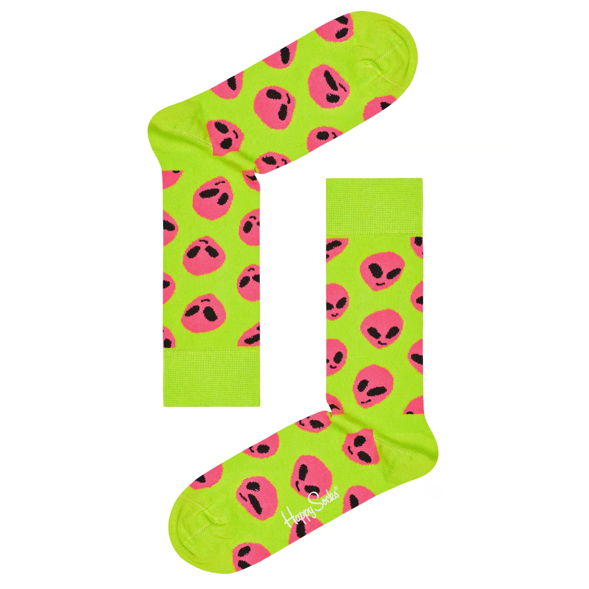 Par De Calcetines Happy Socks Pink Alien - verde-rosa - 