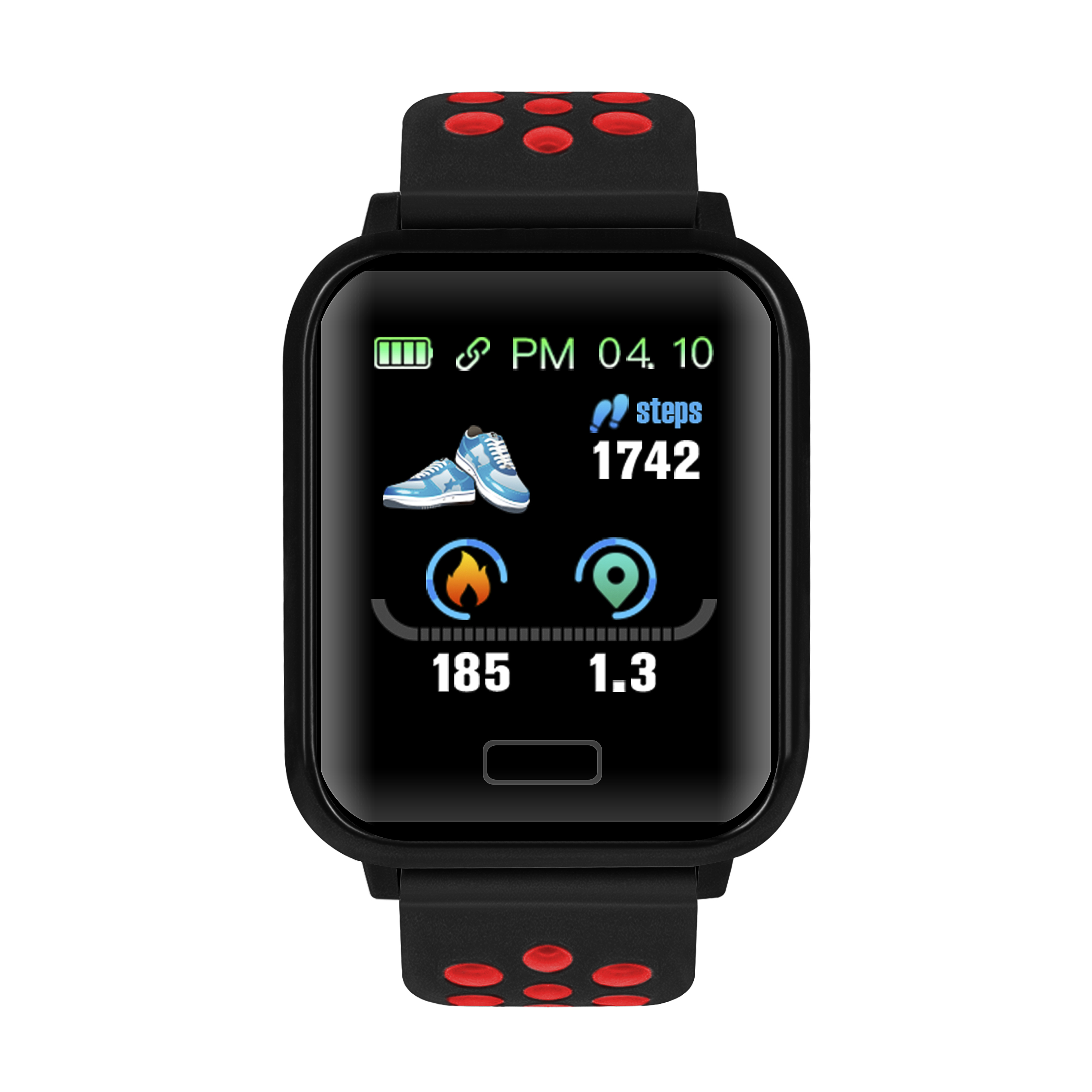 Smartwatch Deportivo Multifunción Sw-650 En Color Rojo