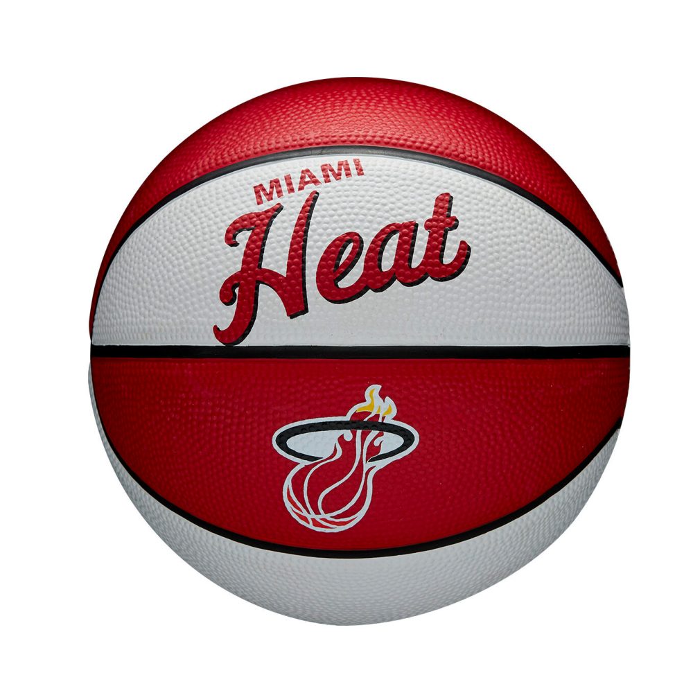 Mini Balón De Baloncesto Wilson Nba Team Retro - Miami Heat - rojo - 
