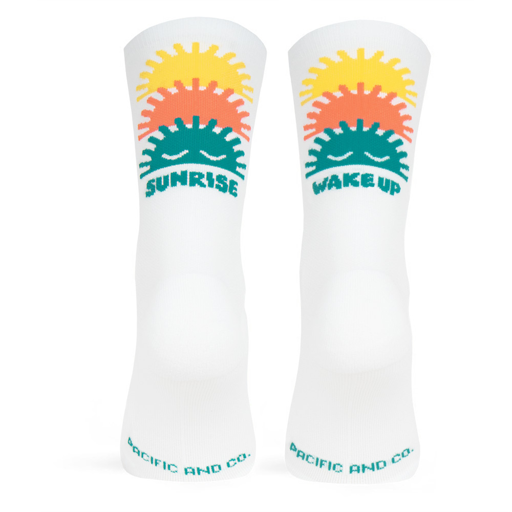Calcetines Running Pacific And Co Wakeup - blanco-verde - 