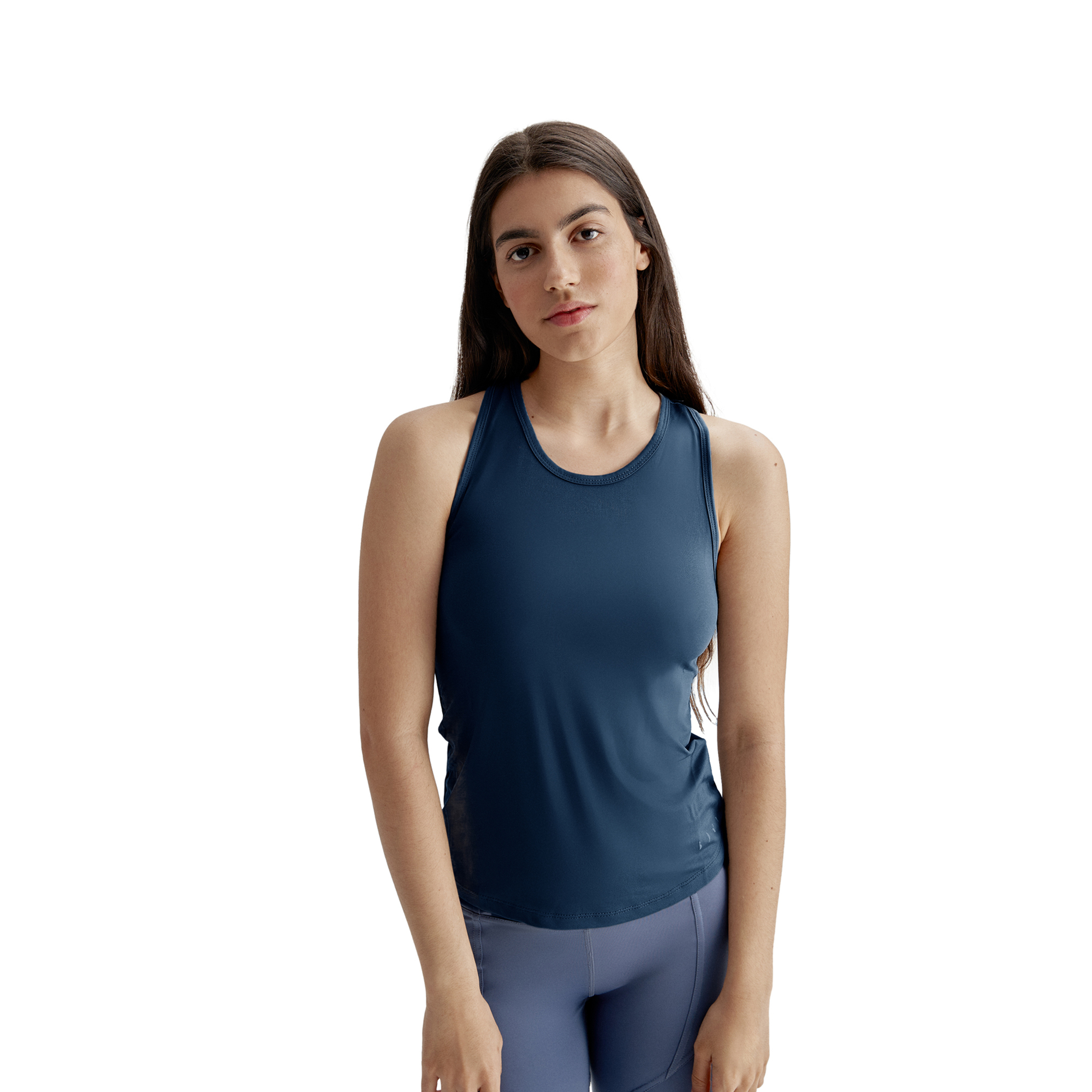 Camiseta De Mujer Fit Born Living Yoga - azul-oscuro - 