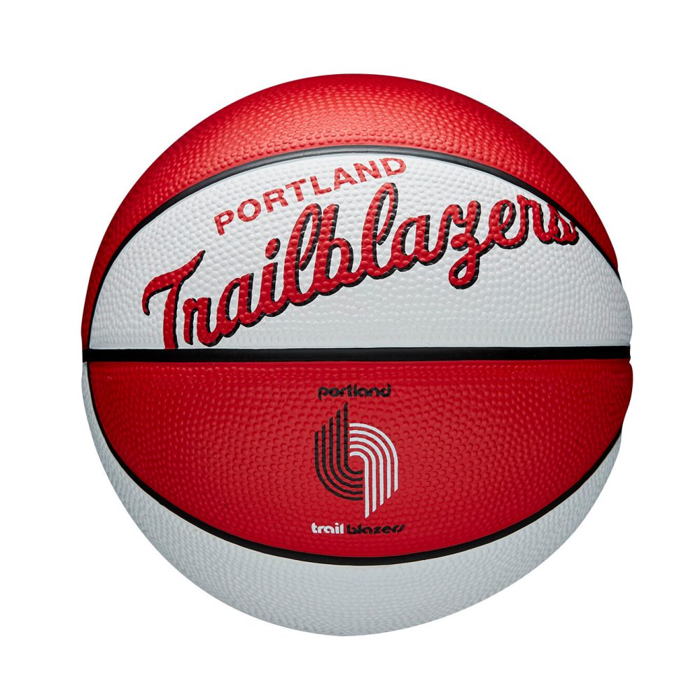 Mini Balón De Baloncesto Wilson Nba Team Retro – Portland Blazers - rojo - 