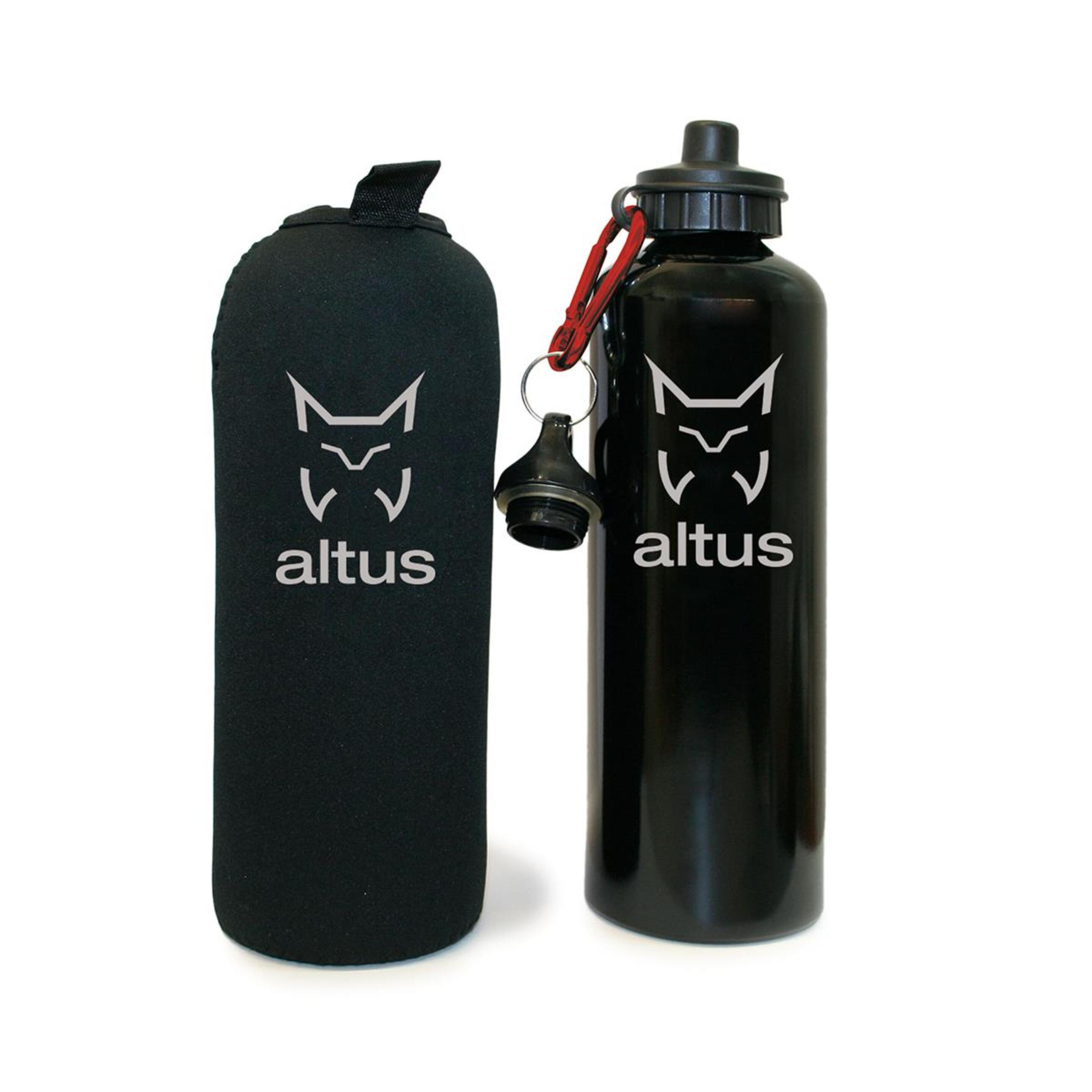 Botella Altus Aluminio 1000ml C/neopreno - negro - 