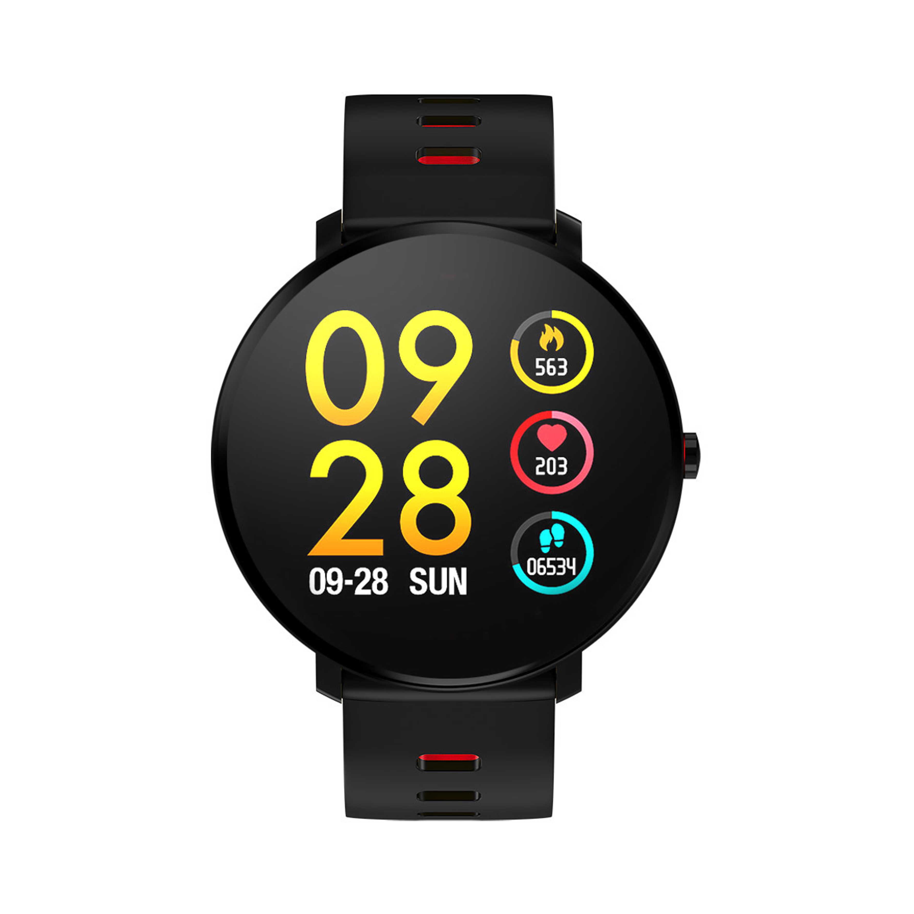 Reloj Inteligente Smartwatch Redondo Ip68 Rojo