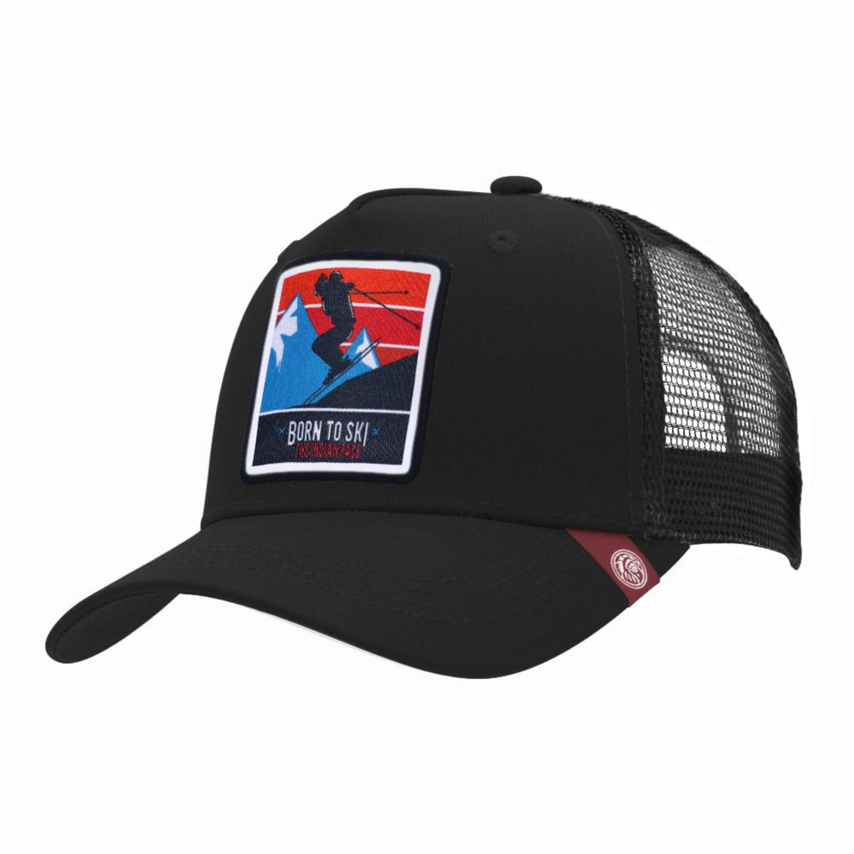 Gorra Trucker Born To Ski Negro The Indian Face Para Hombre Y Mujer