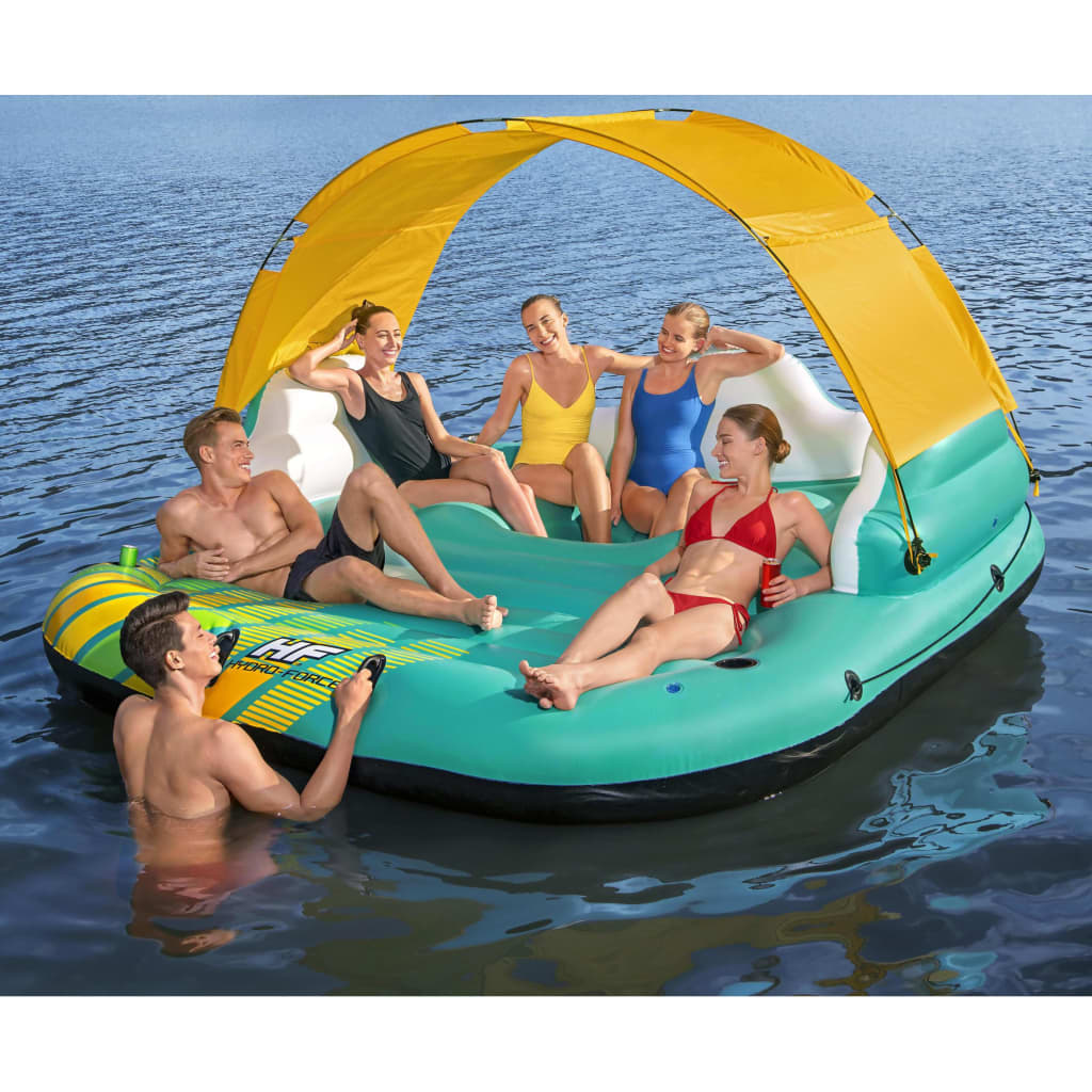 Colchoneta Inflable Bestway Para 5 Personas Sunny Lounge 291x265x83 Cm - Isla Inflable  MKP