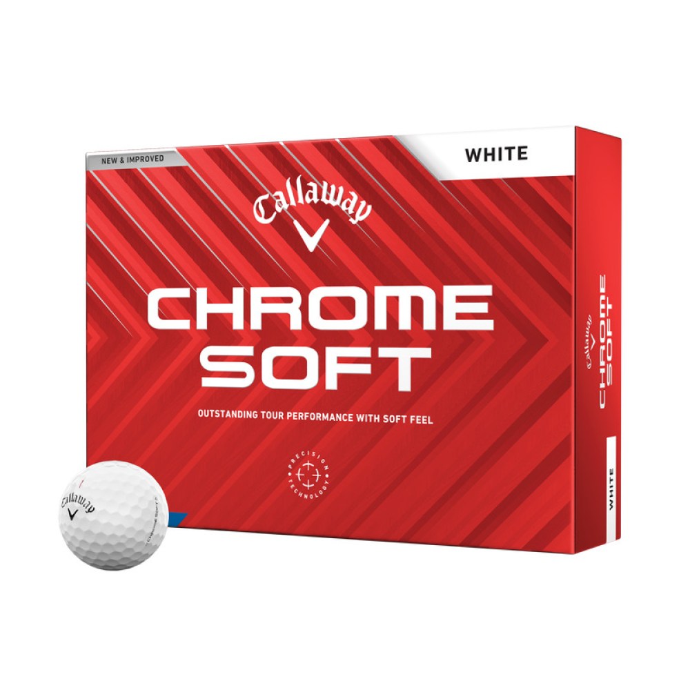 Caja De 12 Pelotas De Golf Callaway Chrome Soft Blanches New