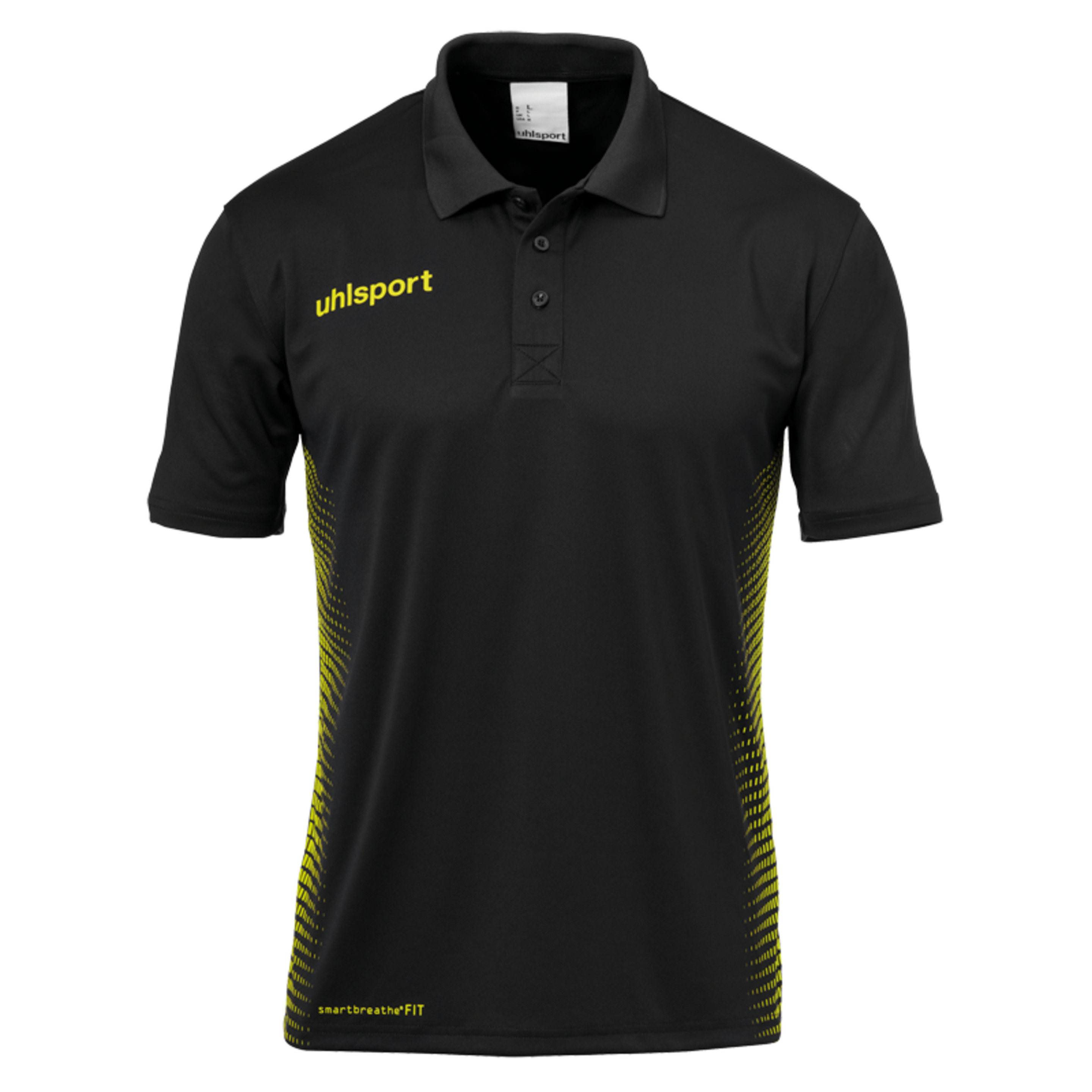 Score Polo Shirt Negro/amarillo Fluor Uhlsport