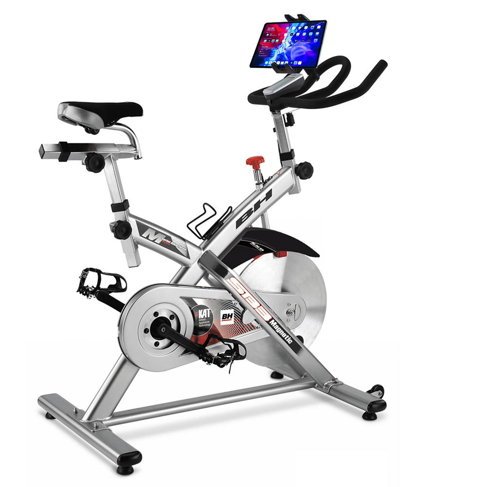 Bicicleta Indoor Bh Fitness Sb3 H919nh + Soporte Universal Para Tablet/smartphone - gris-rojo - 